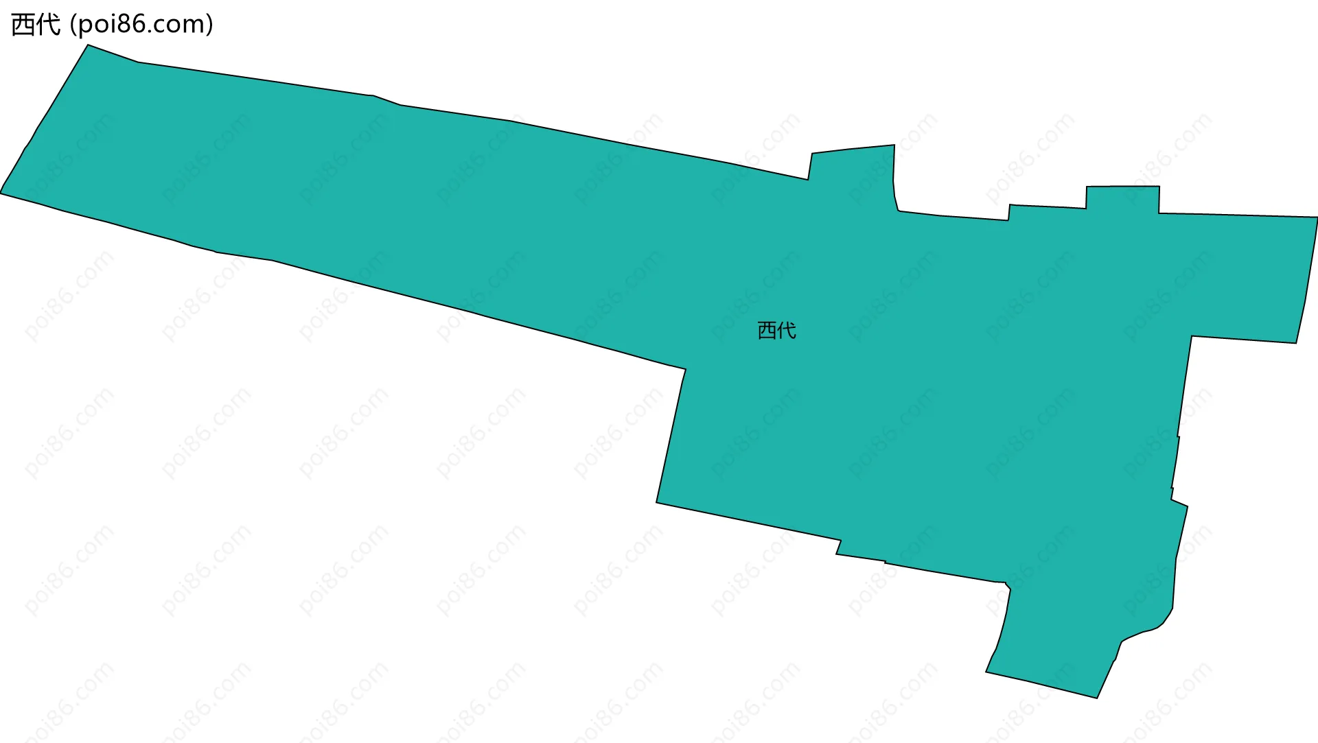 西代边界地图