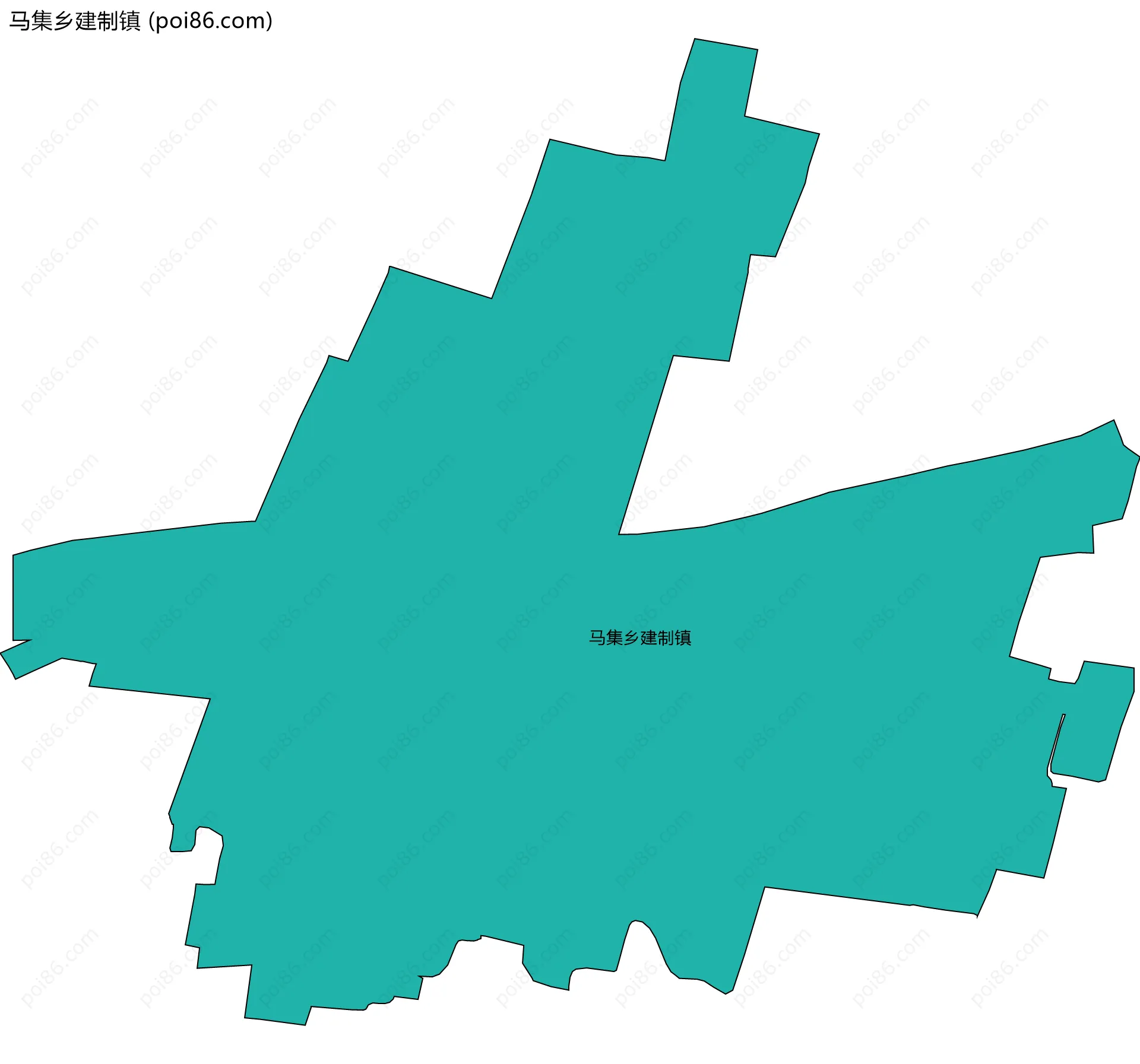 马集乡建制镇边界地图