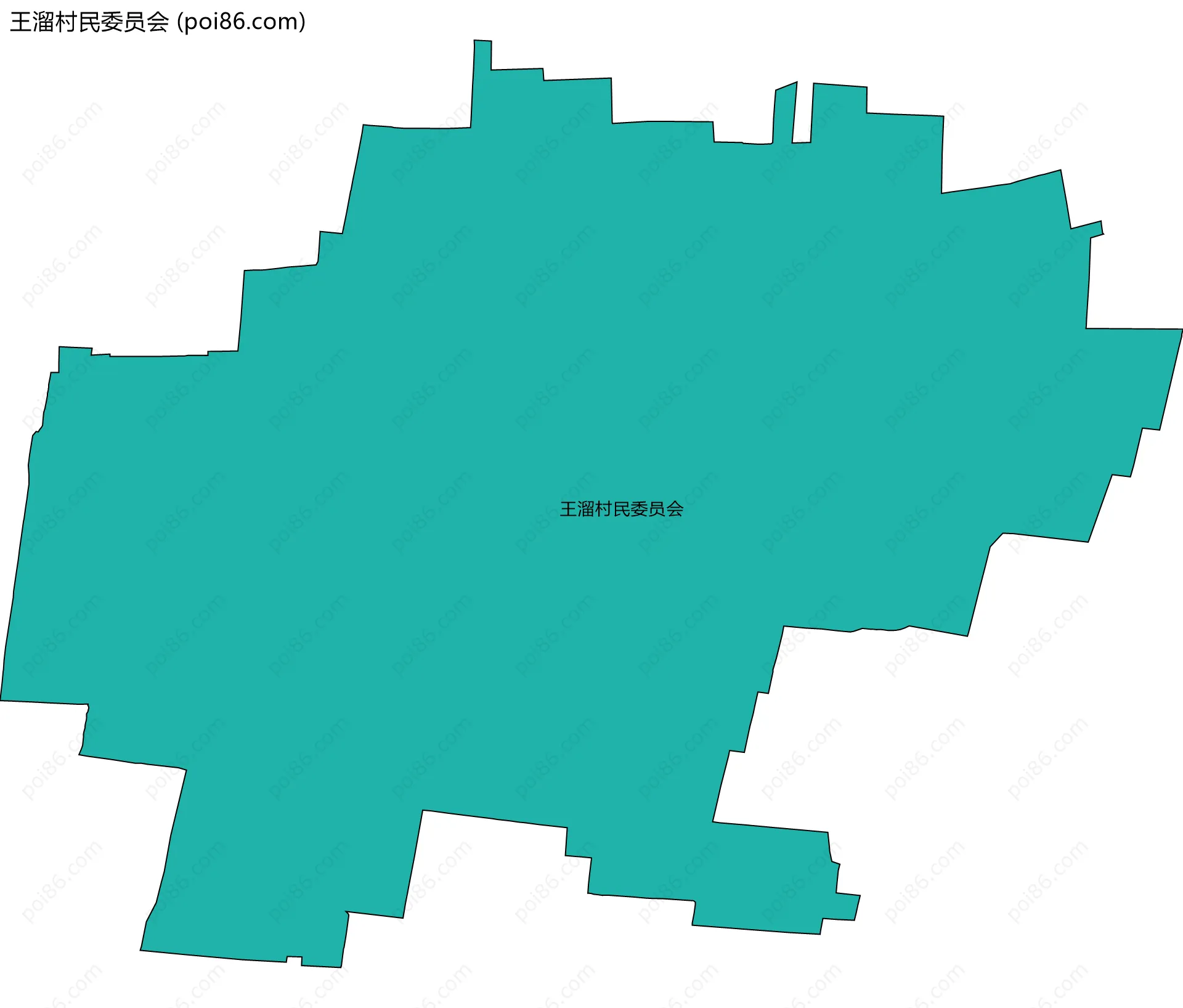 王溜村民委员会边界地图