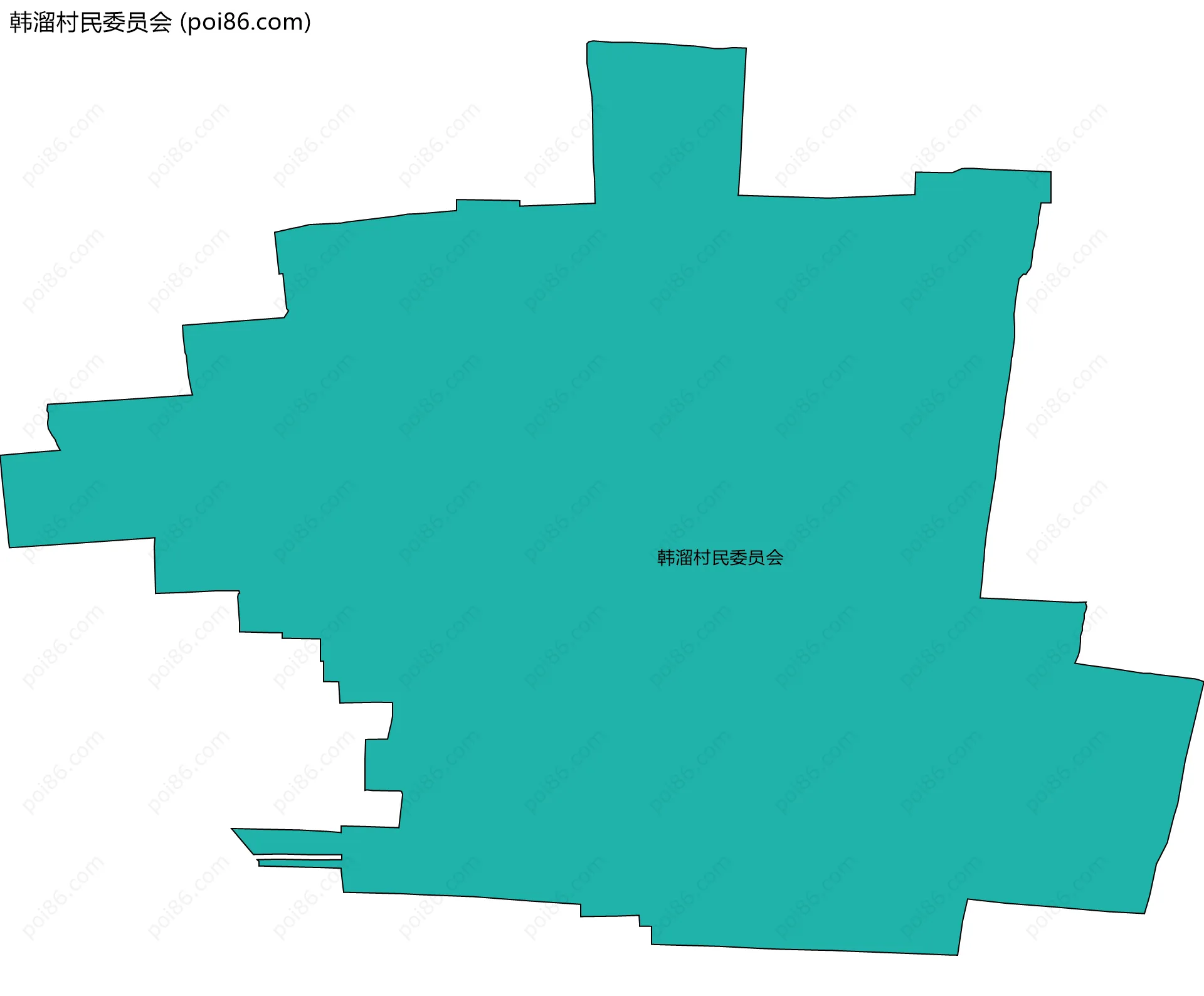 韩溜村民委员会边界地图