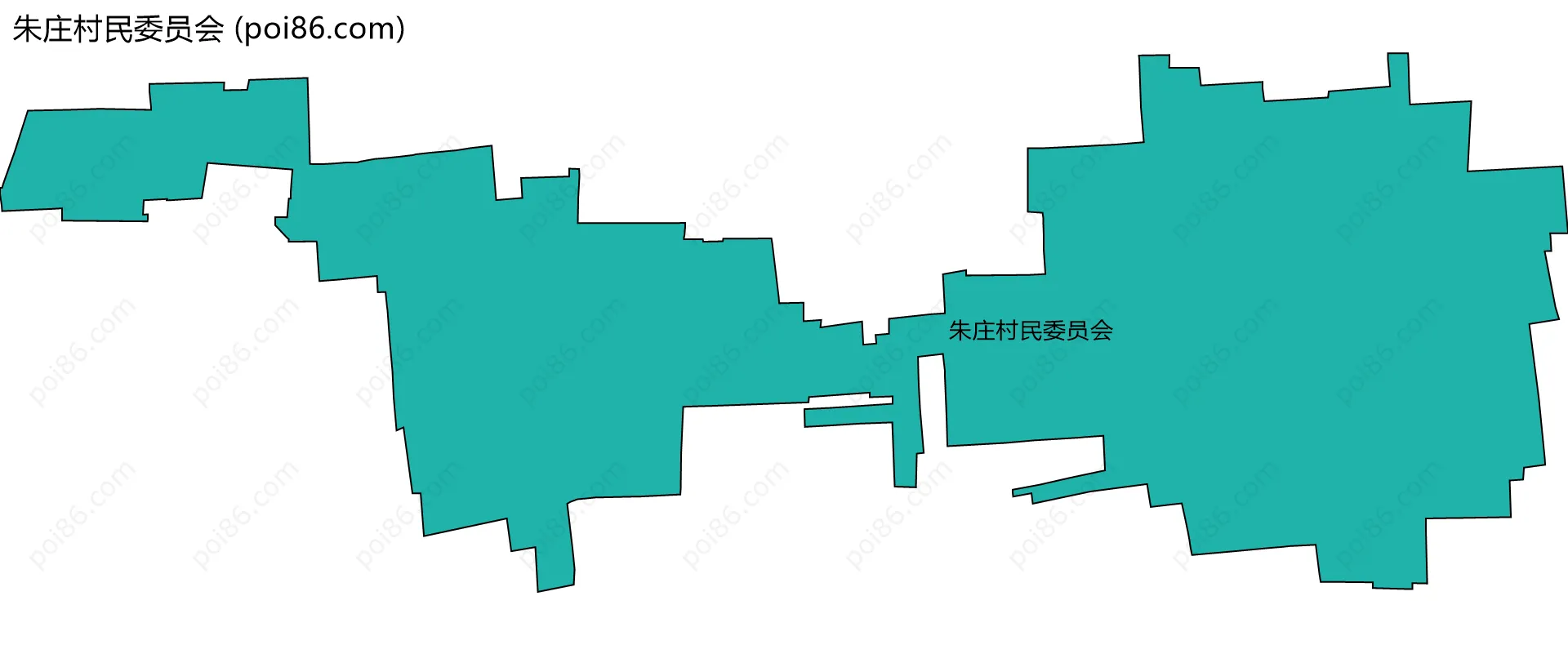 朱庄村民委员会边界地图