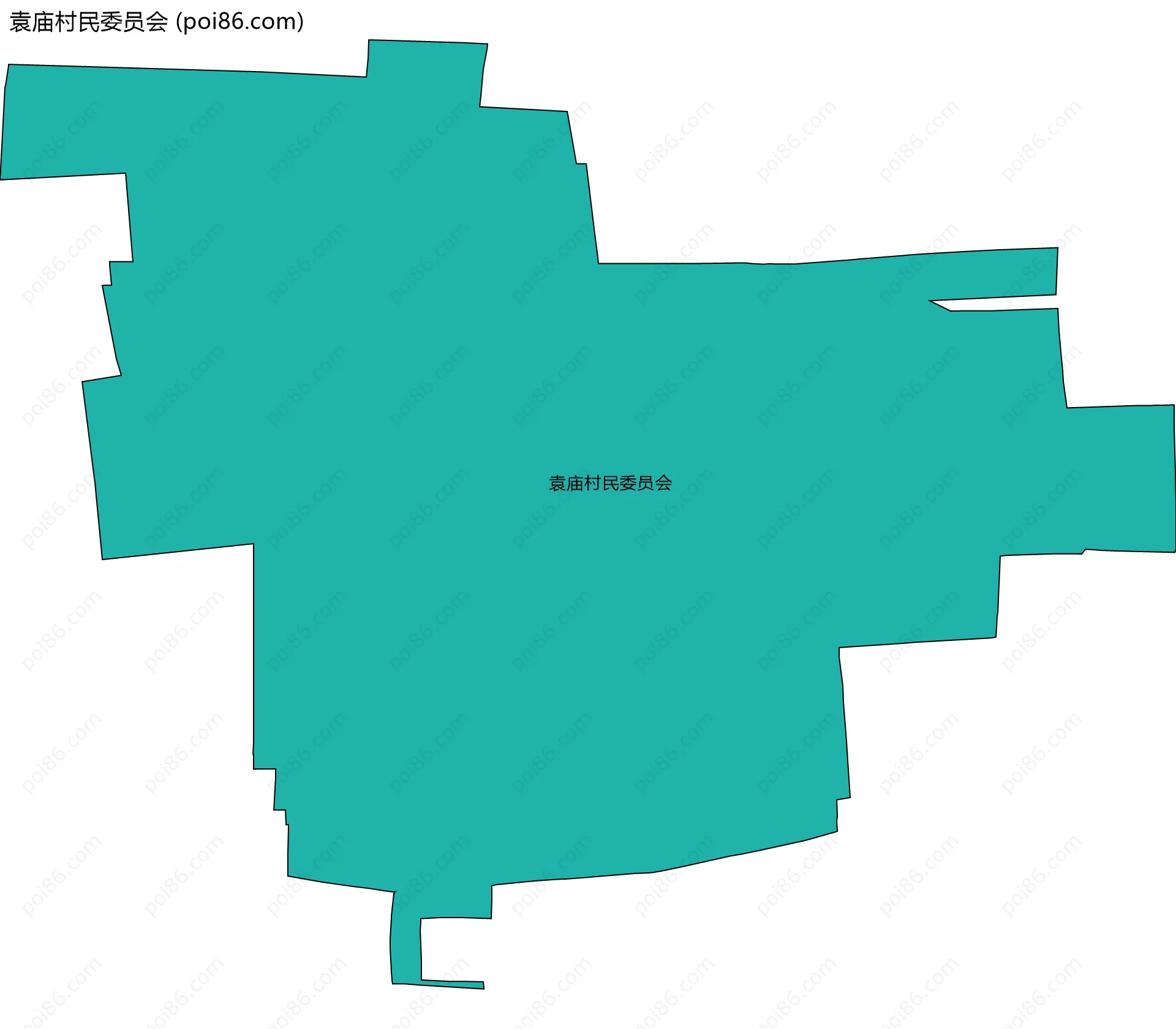 袁庙村民委员会边界地图
