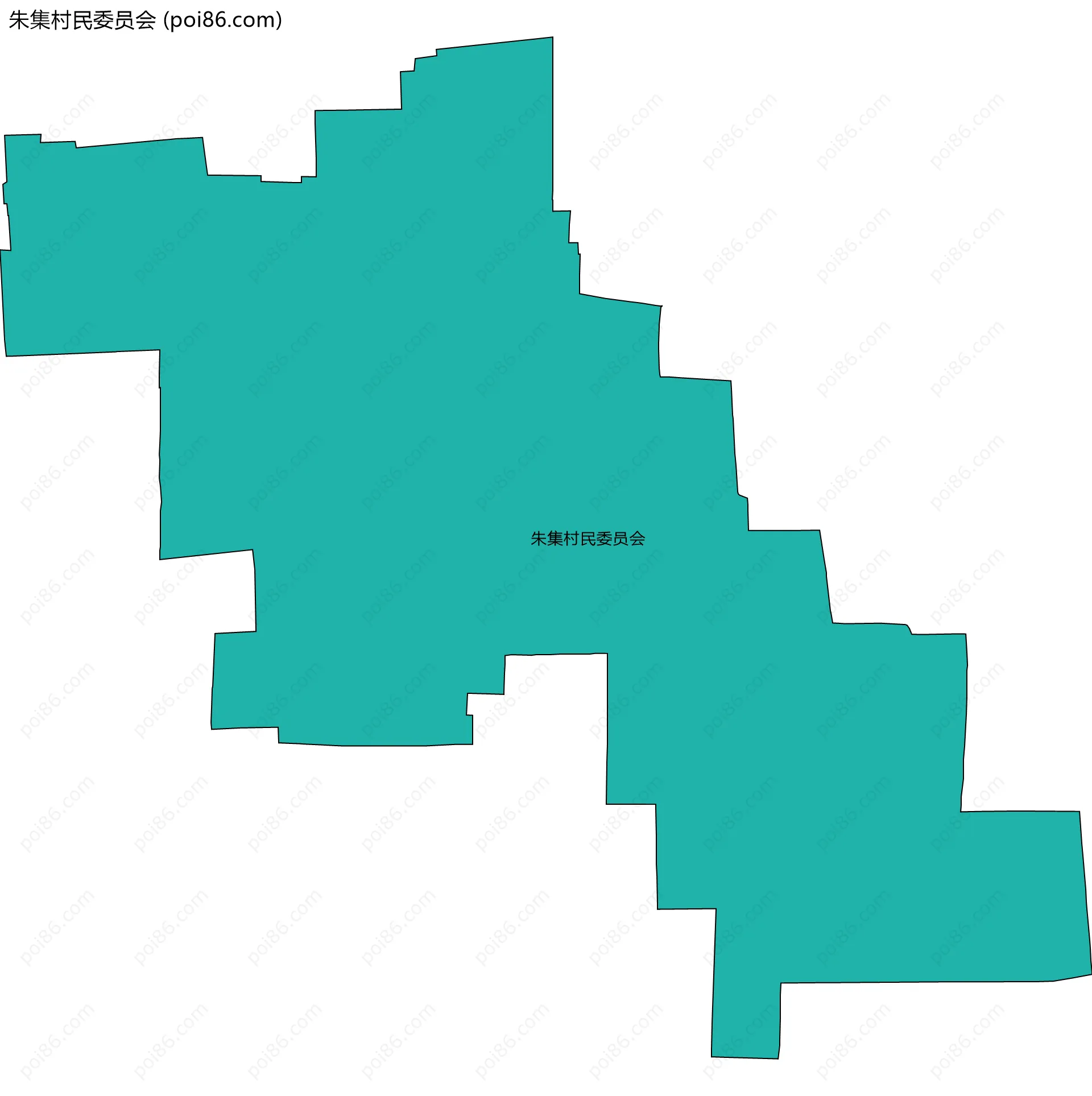 朱集村民委员会边界地图