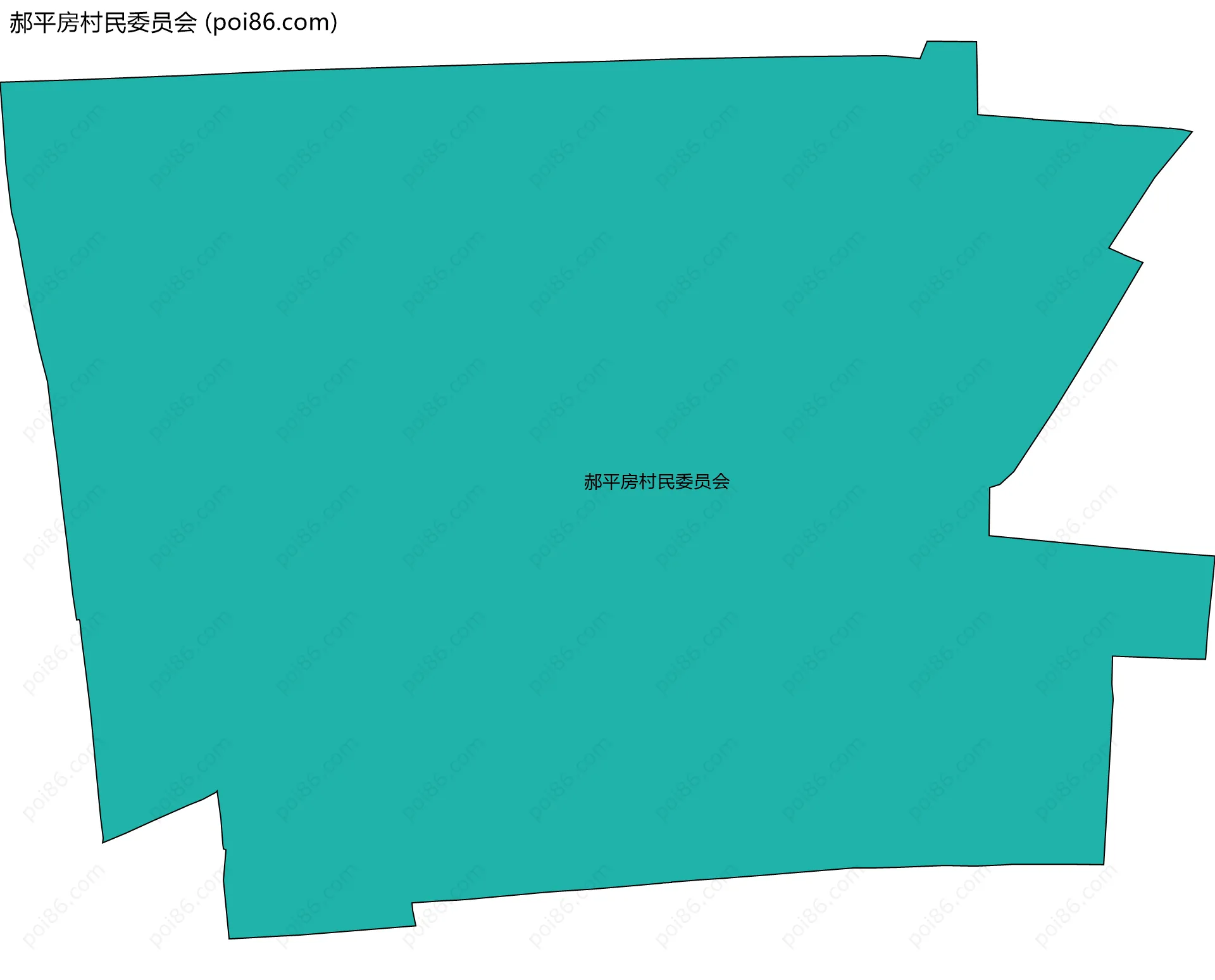 郝平房村民委员会边界地图