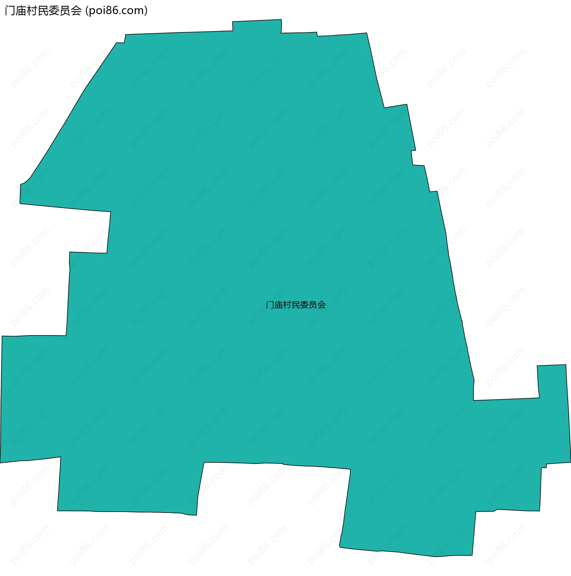 门庙村民委员会边界地图