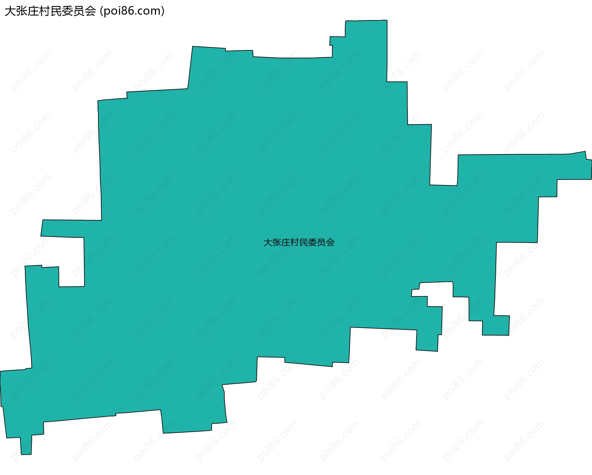 大张庄村民委员会边界地图