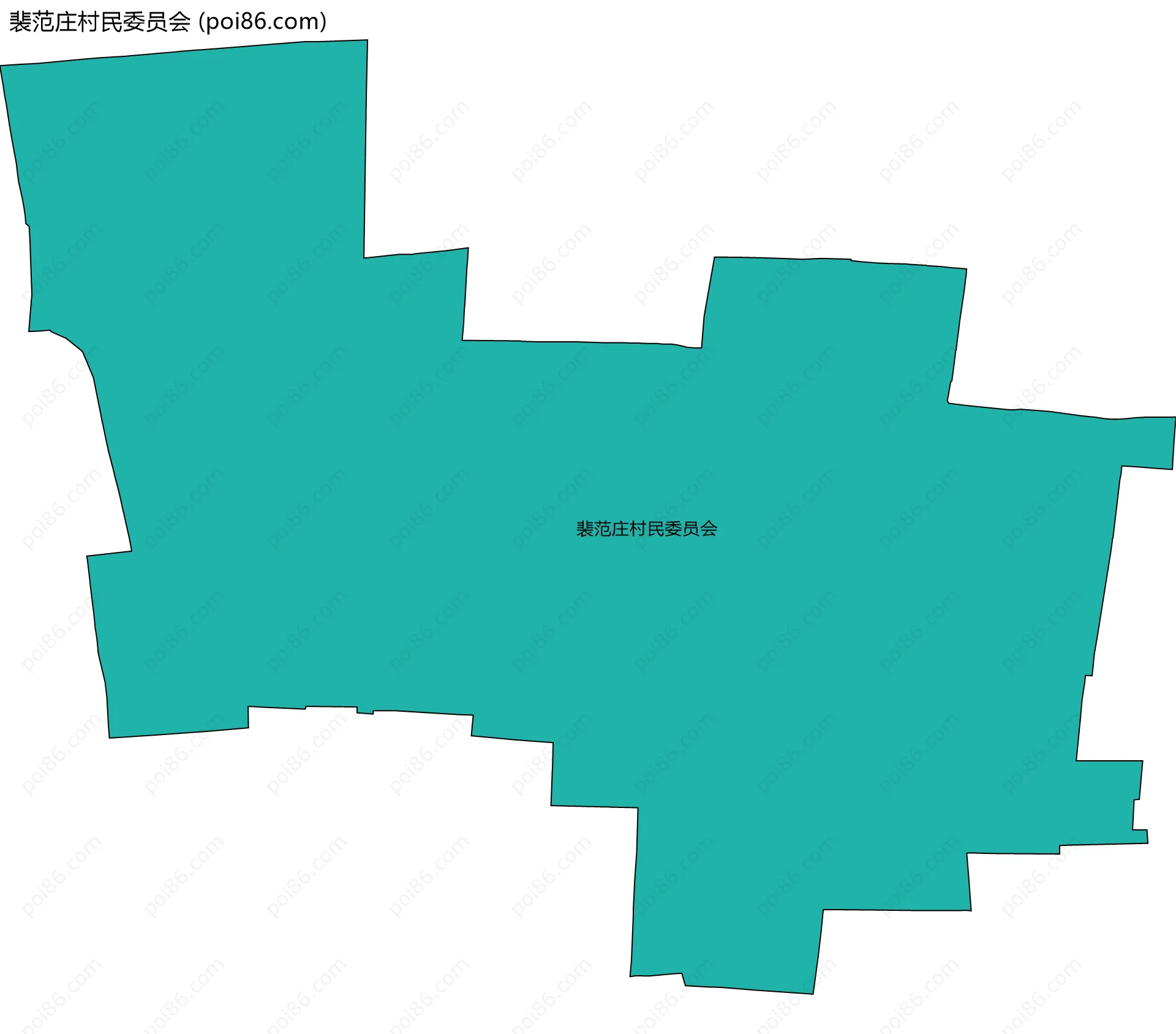 裴范庄村民委员会边界地图