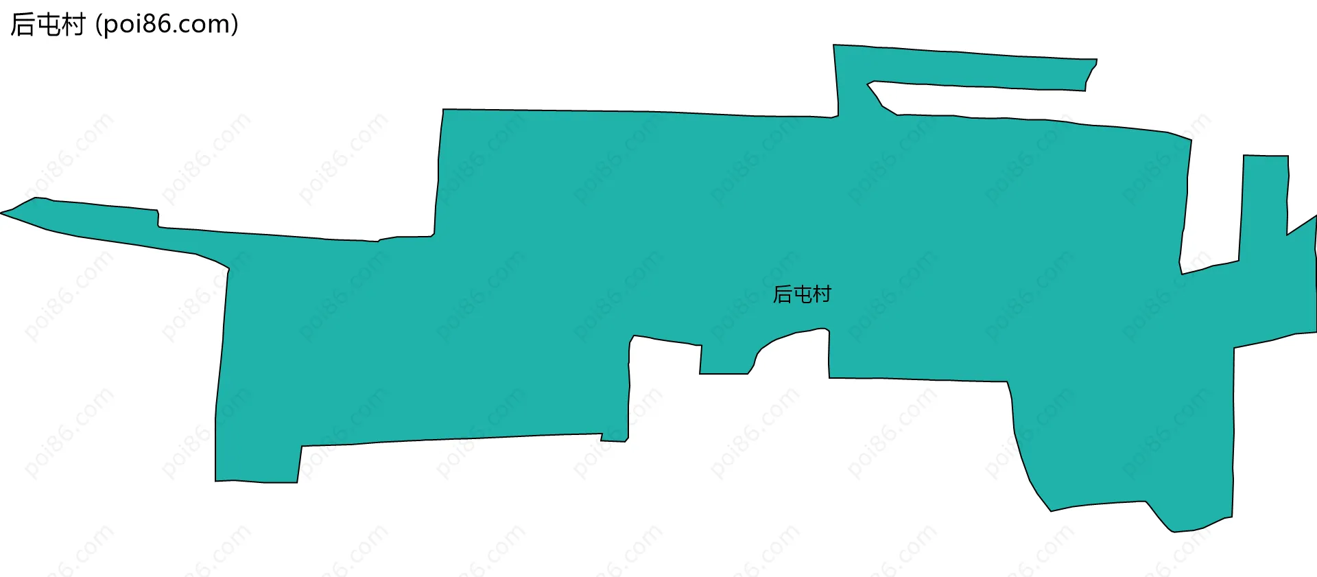 后屯村边界地图