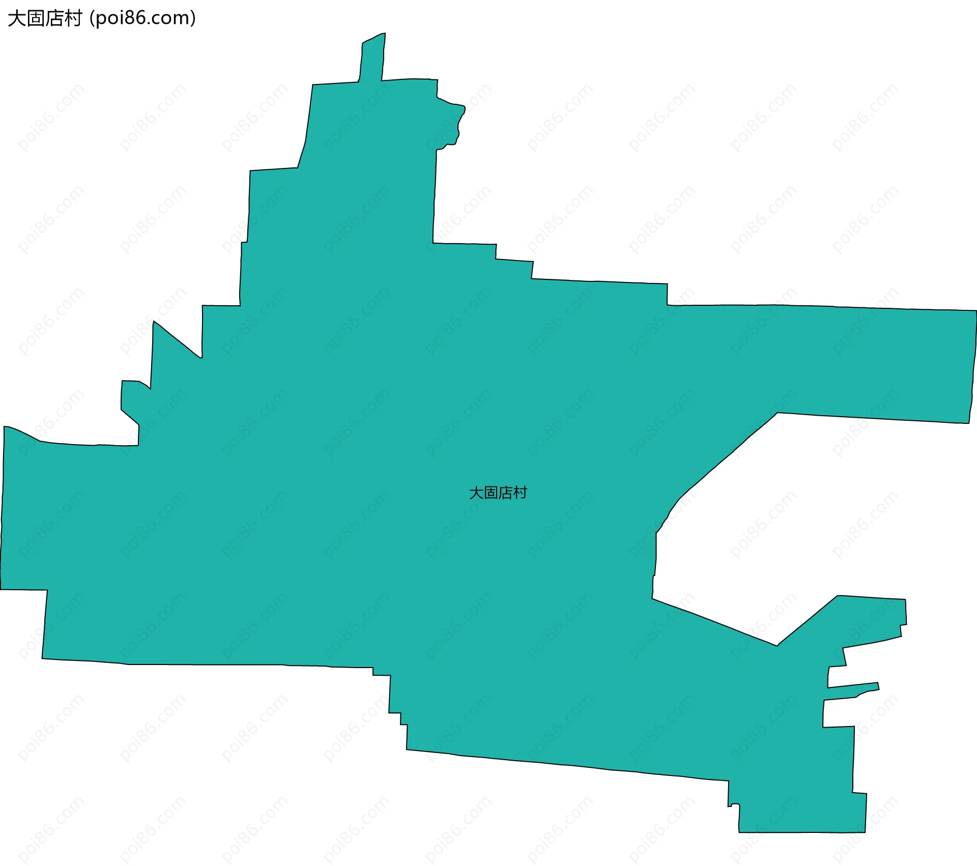 大固店村边界地图