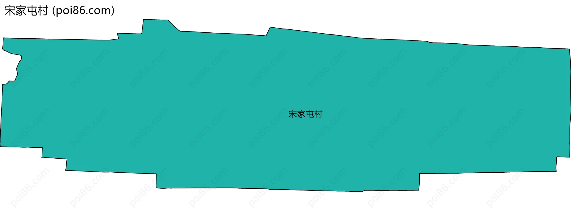 宋家屯村边界地图