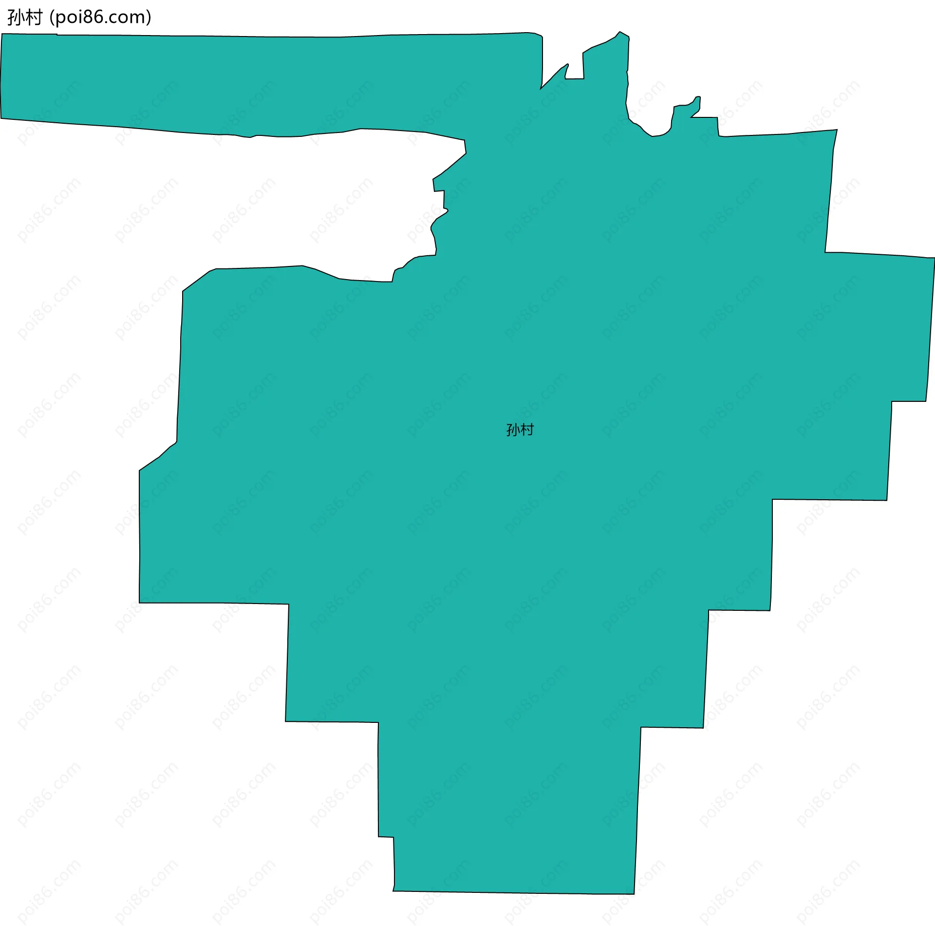 孙村边界地图
