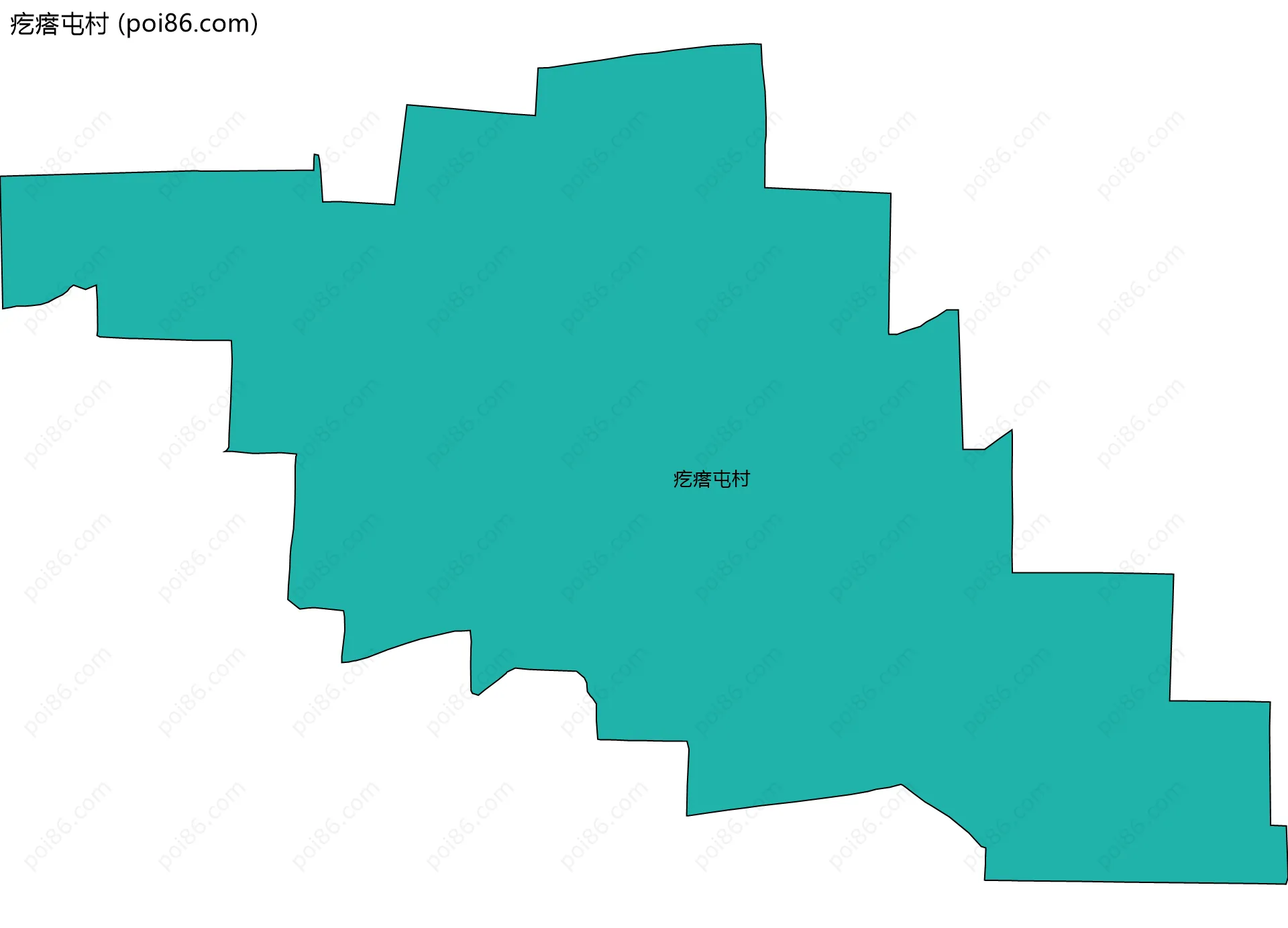 疙瘩屯村边界地图