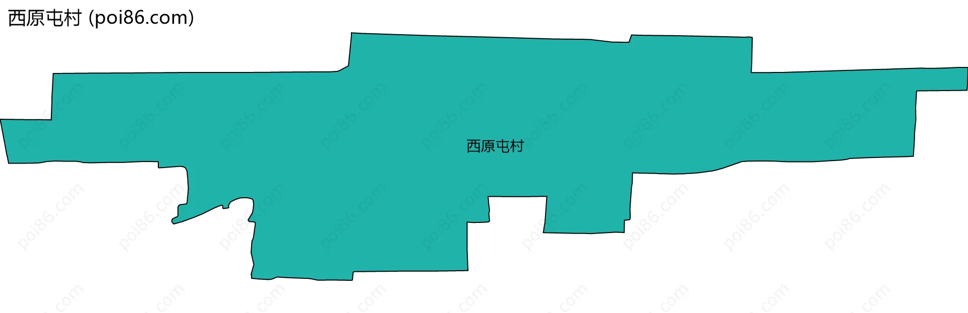 西原屯村边界地图