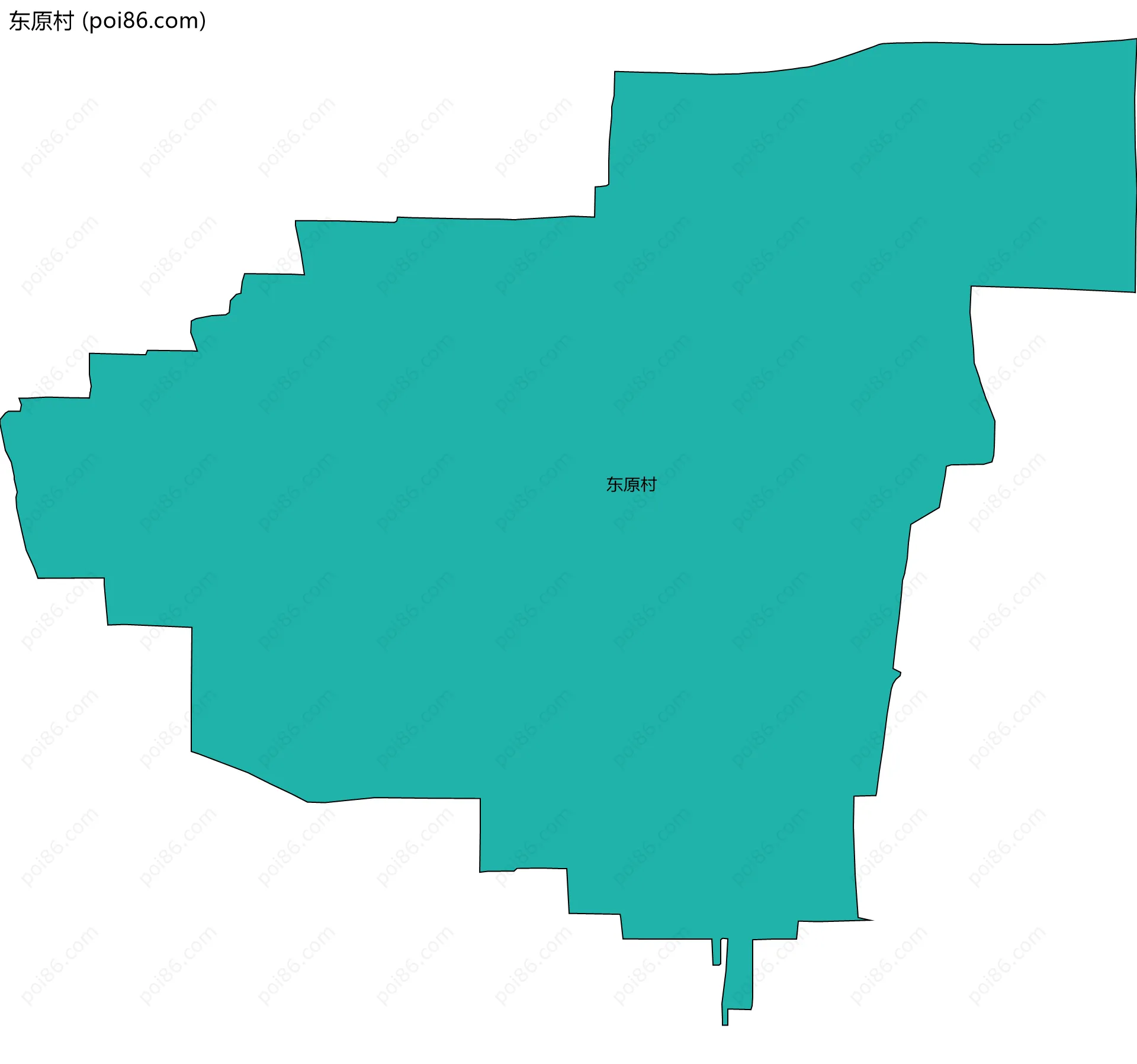 东原村边界地图
