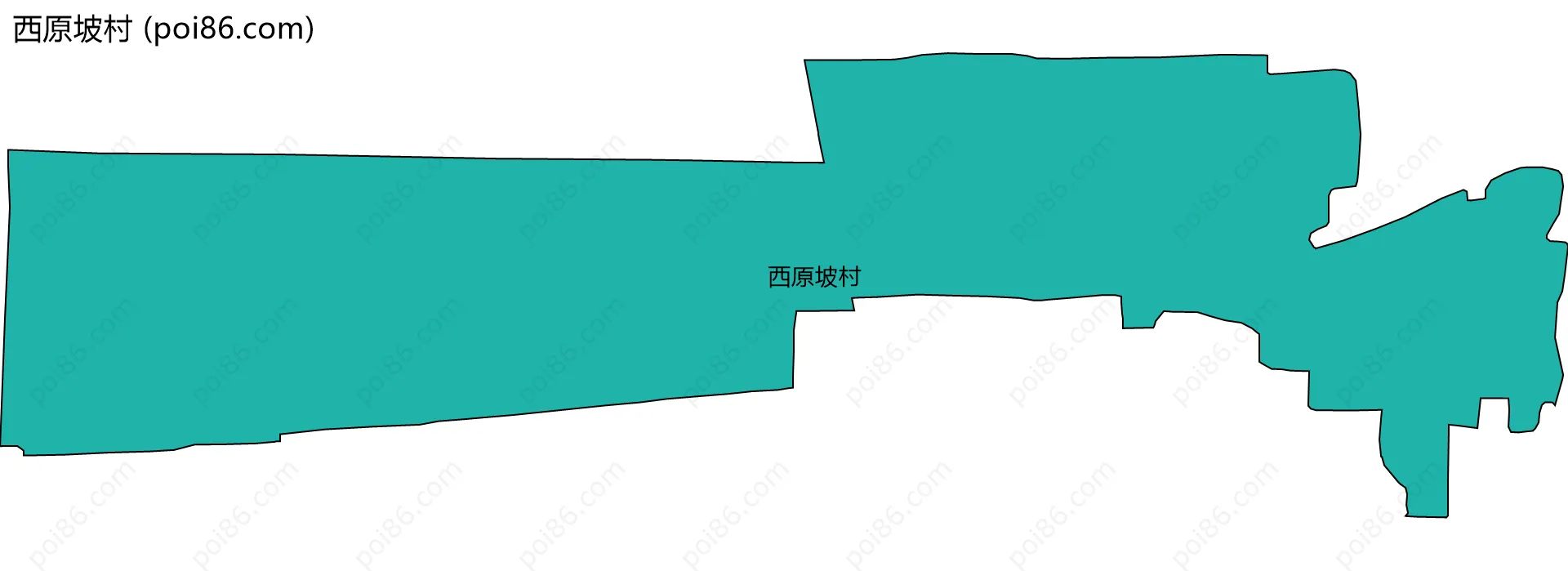 西原坡村边界地图