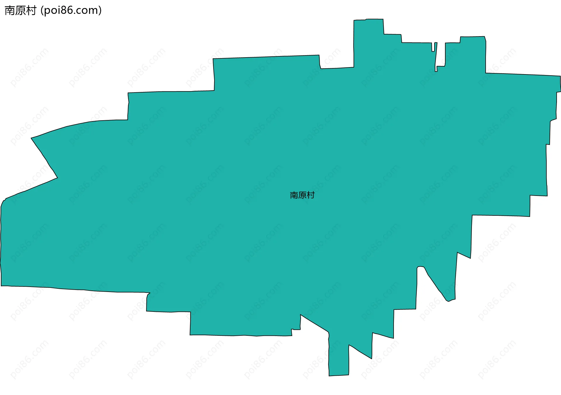 南原村边界地图
