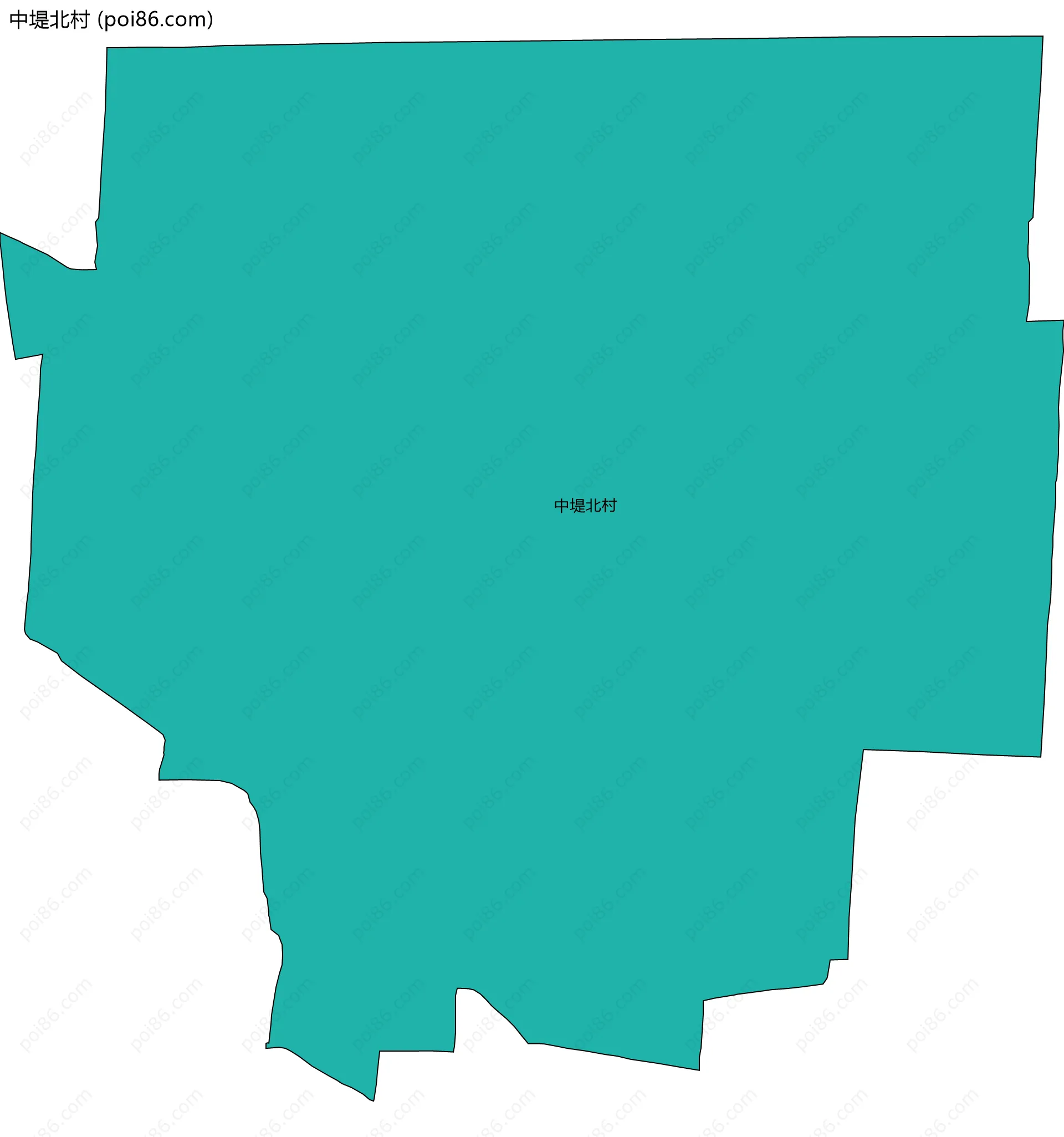 中堤北村边界地图