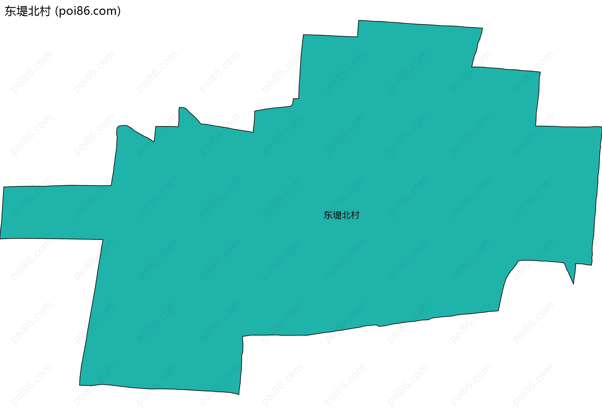 东堤北村边界地图