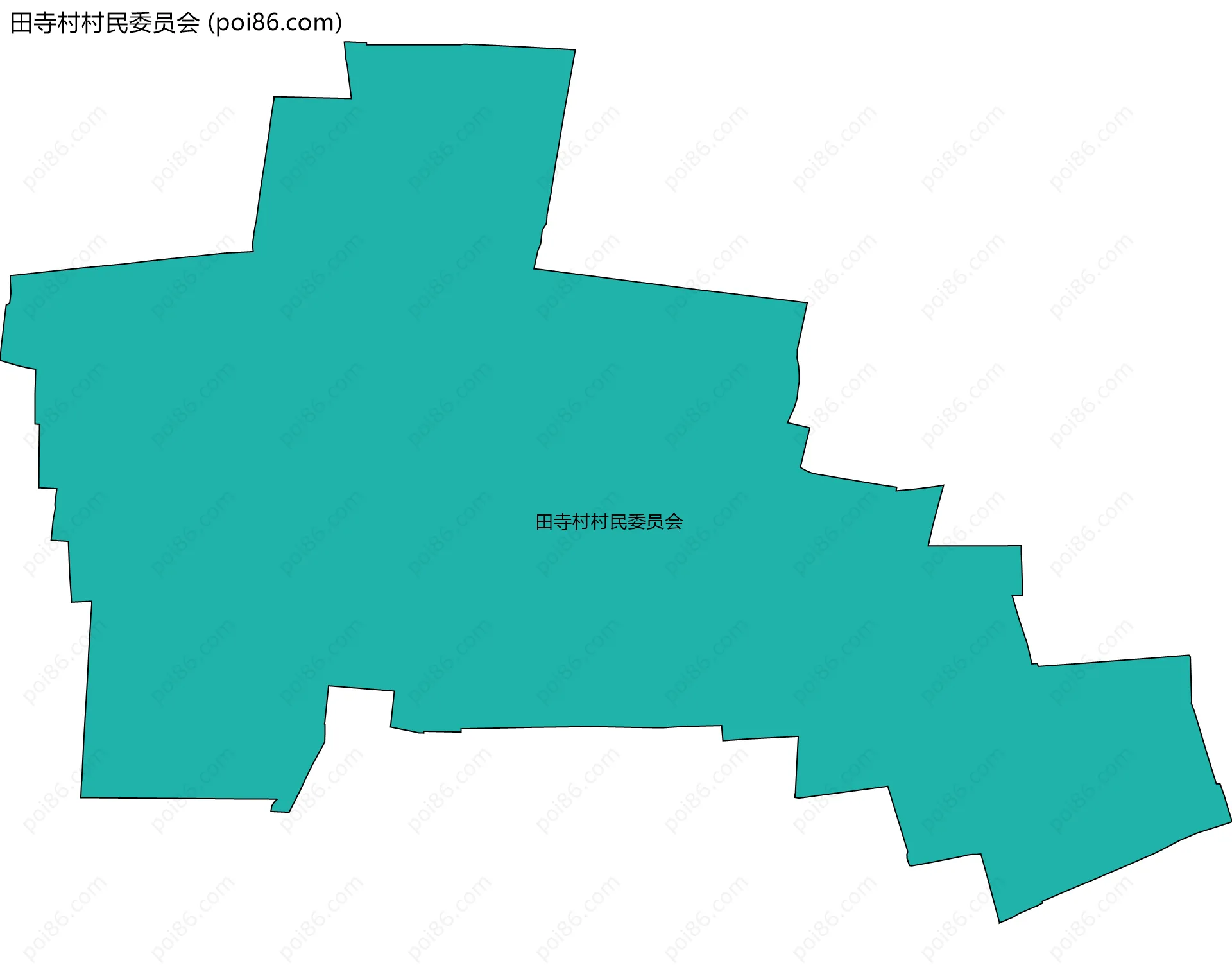 田寺村村民委员会边界地图