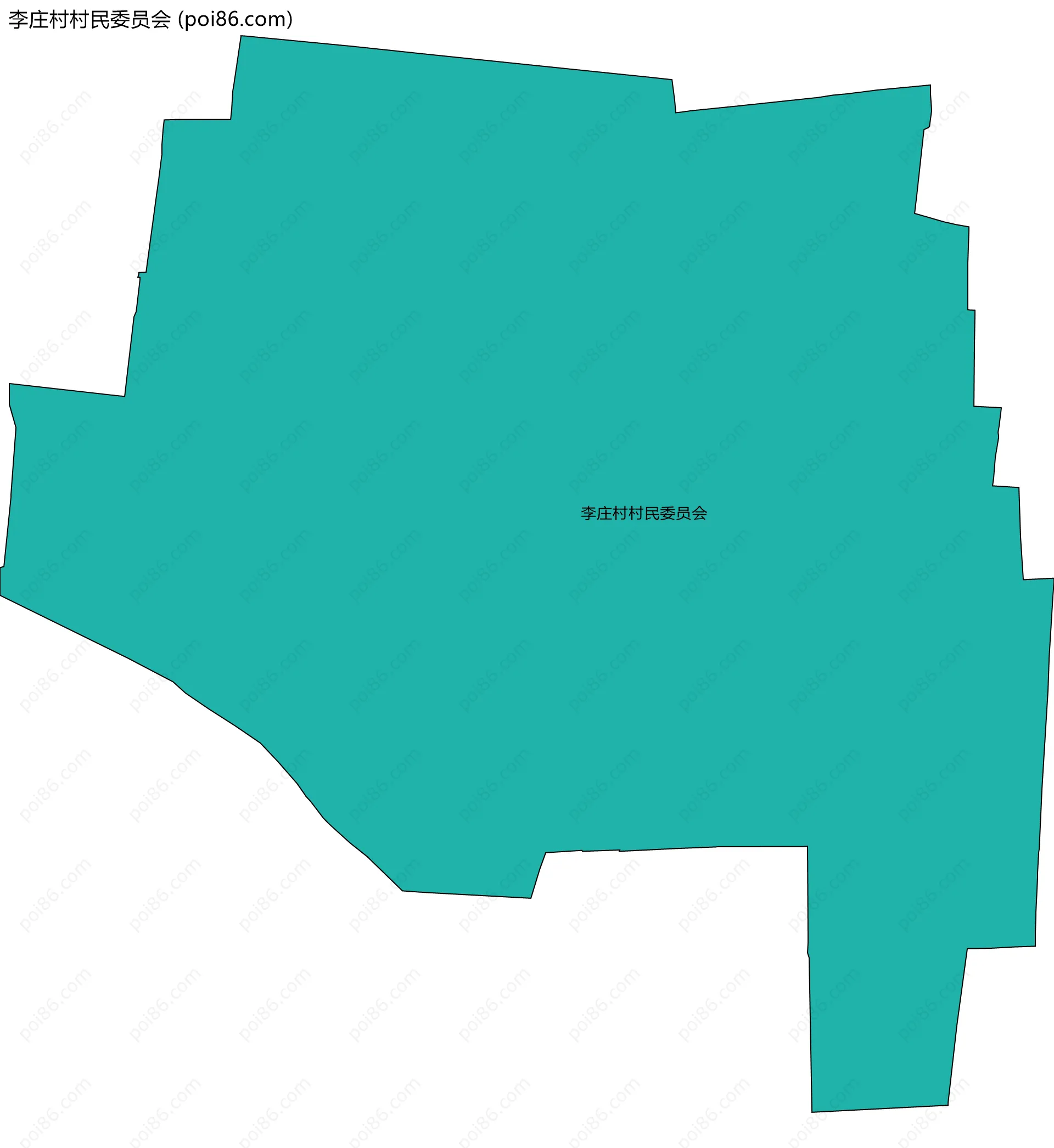 李庄村村民委员会边界地图