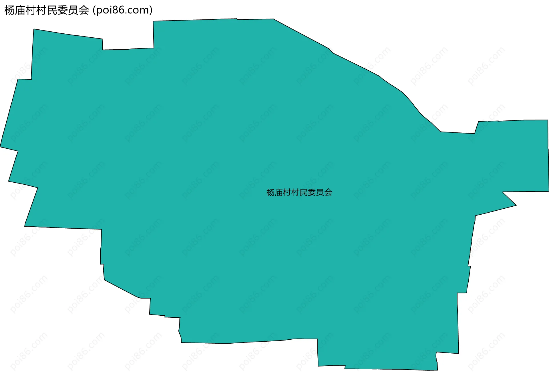 杨庙村村民委员会边界地图
