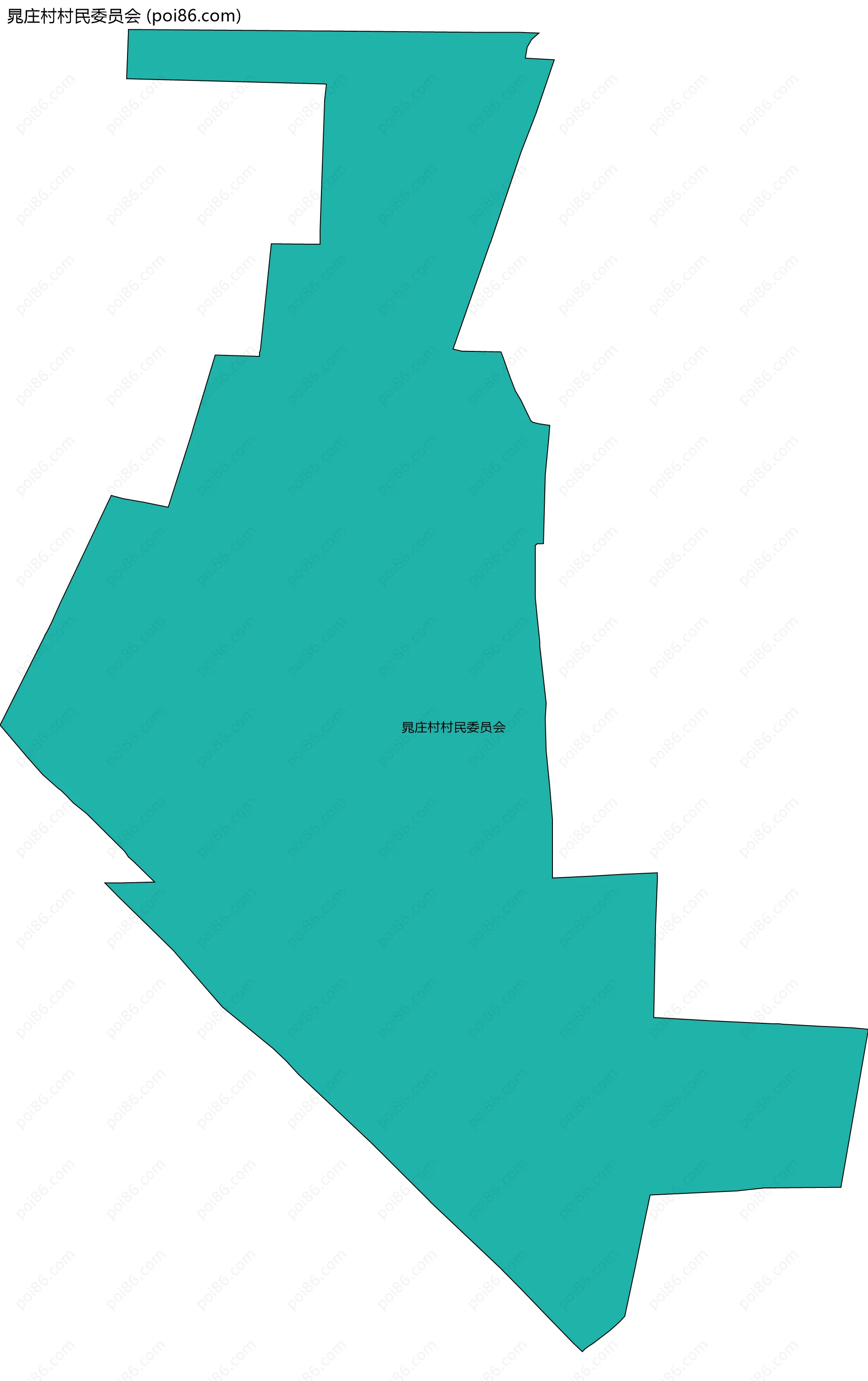 晁庄村村民委员会边界地图