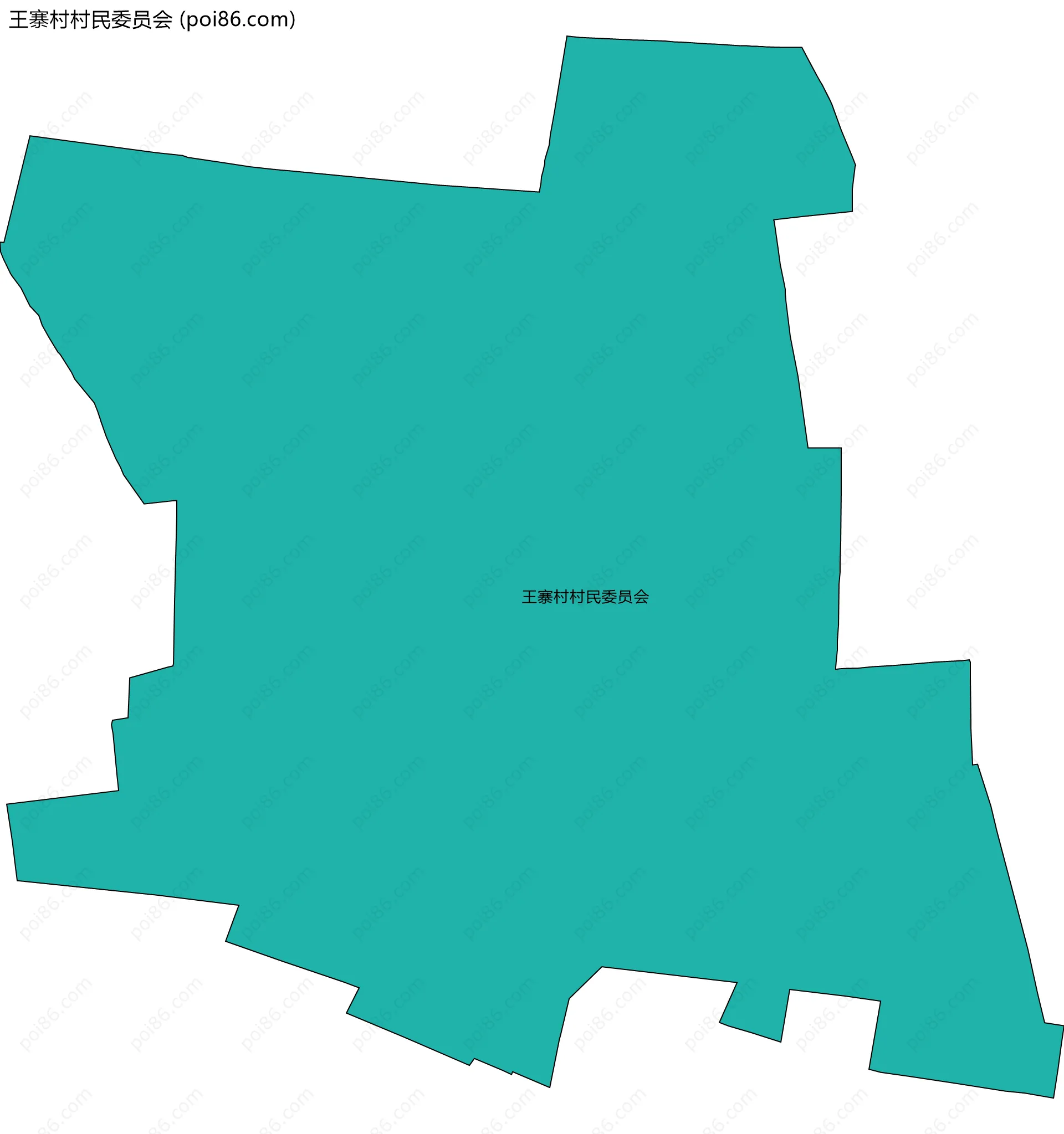 王寨村村民委员会边界地图