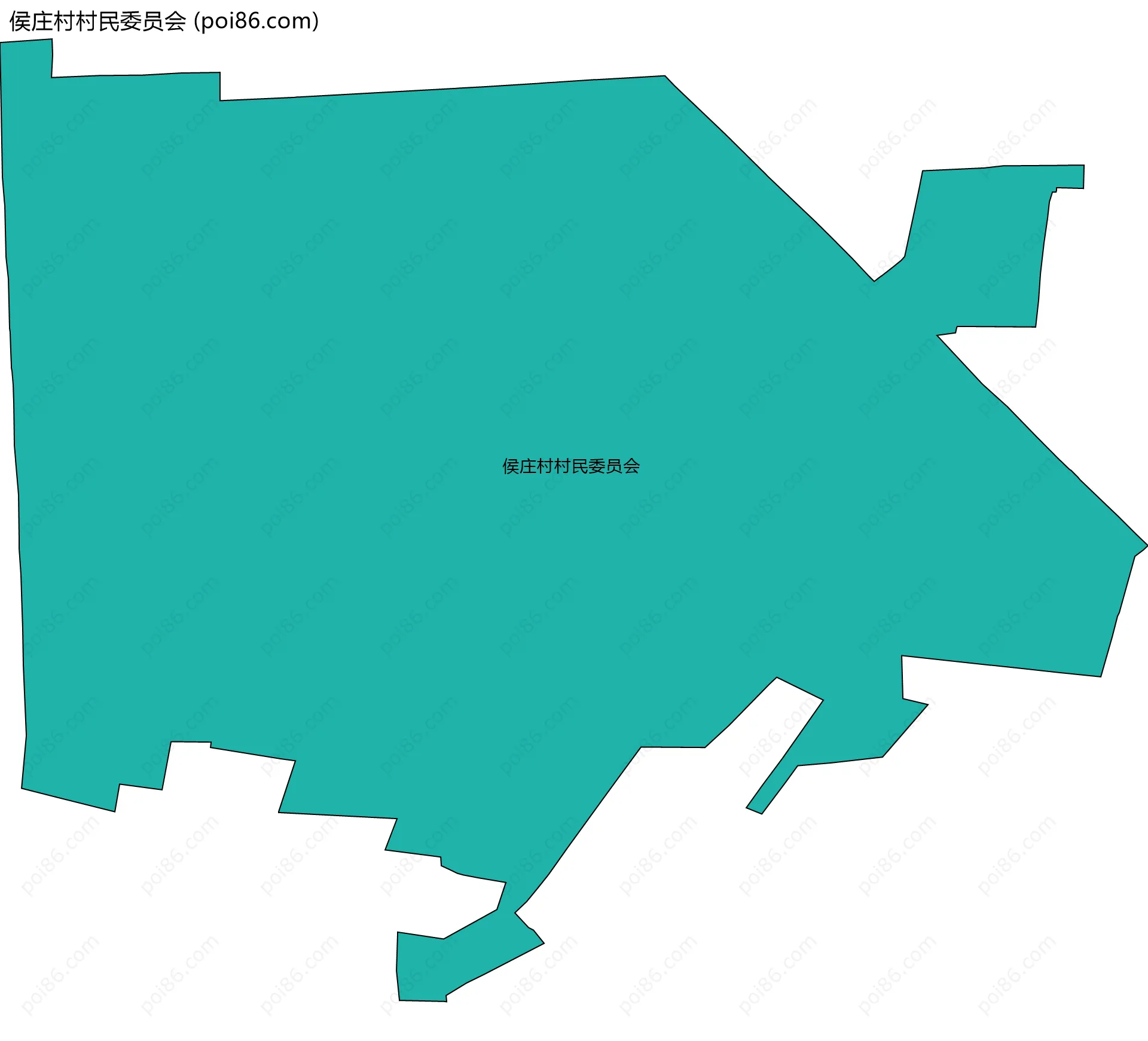 侯庄村村民委员会边界地图