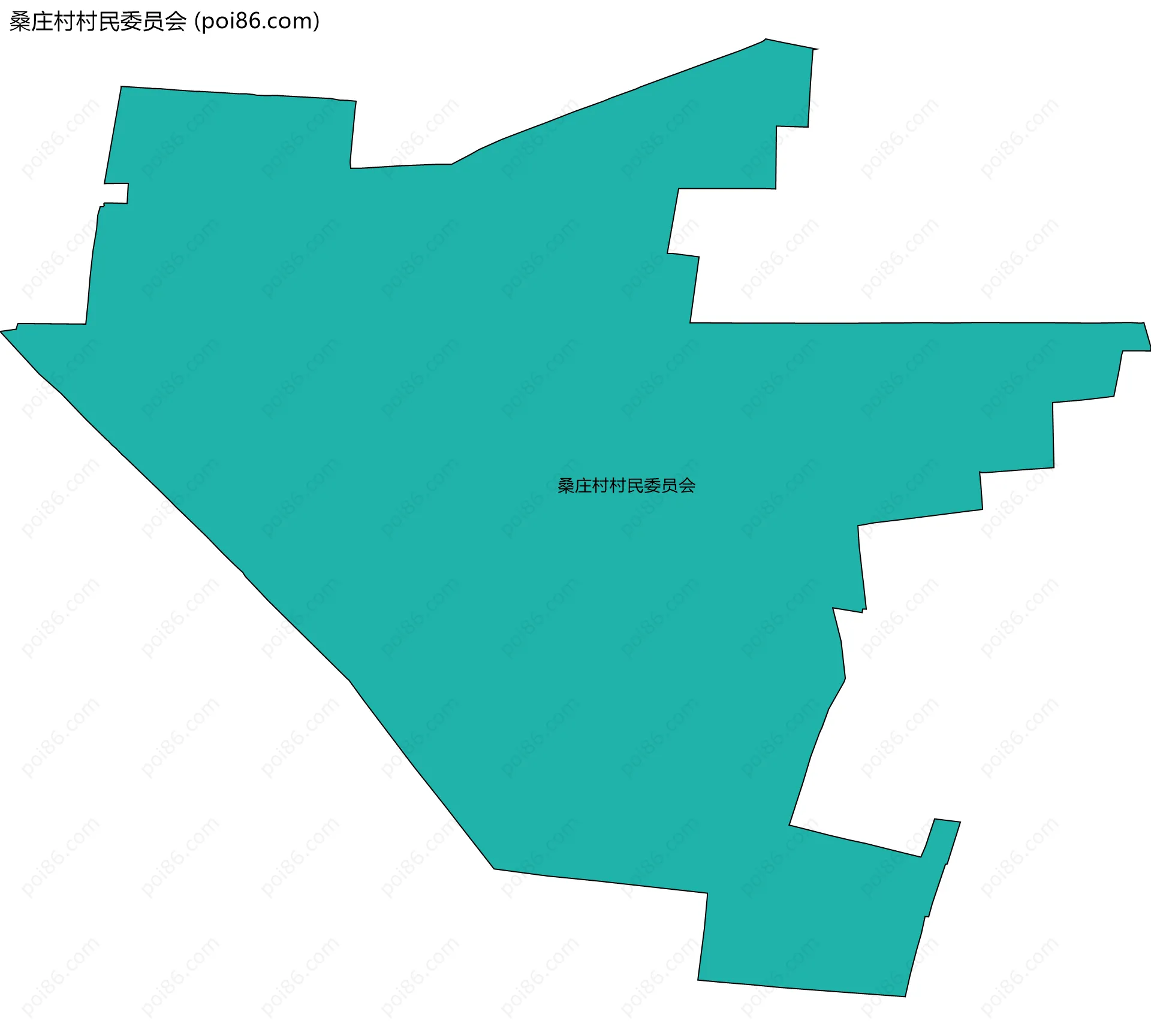 桑庄村村民委员会边界地图