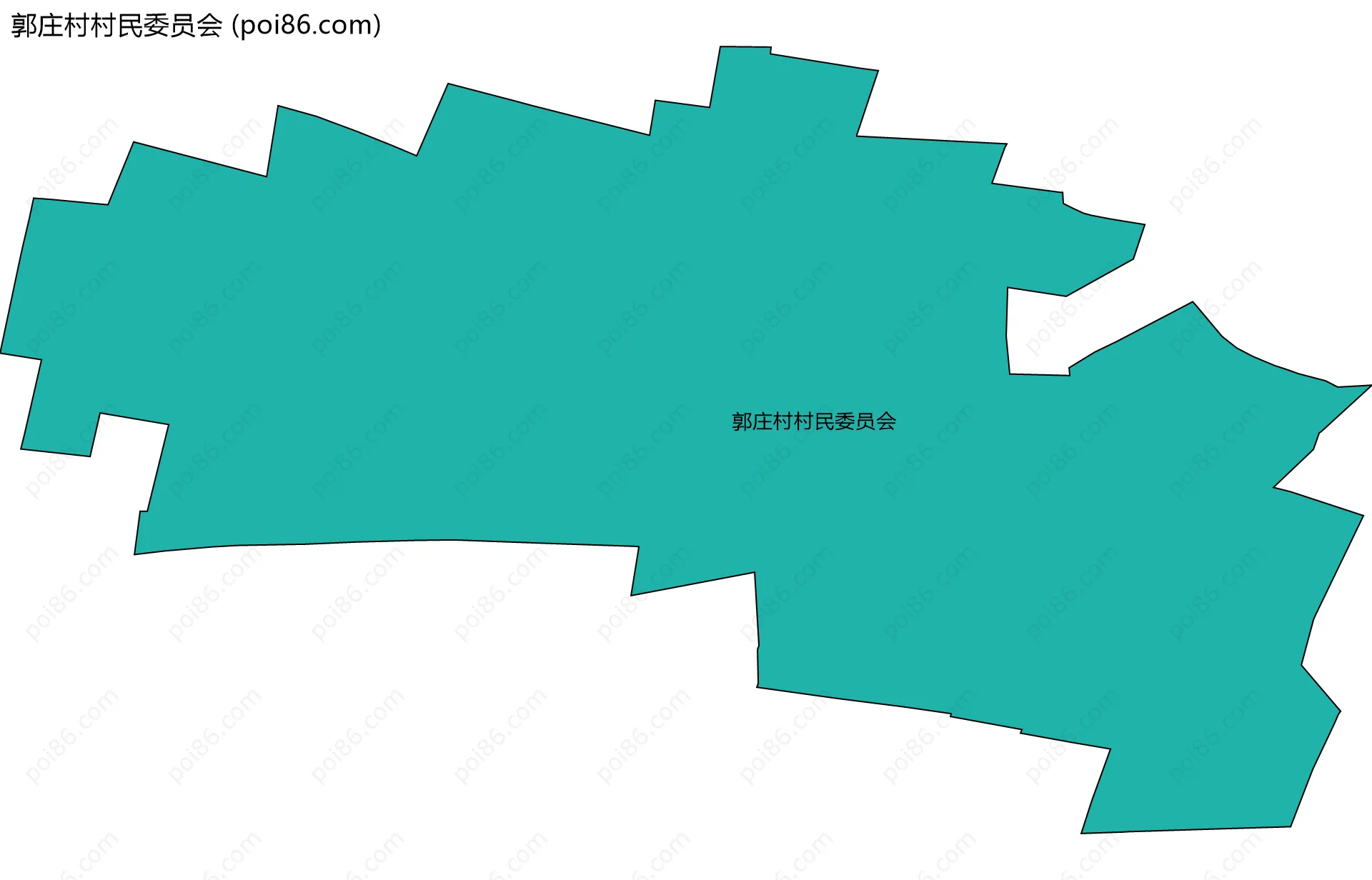 郭庄村村民委员会边界地图