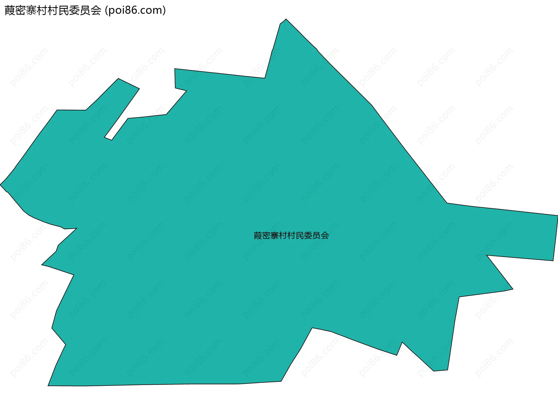 葭密寨村村民委员会边界地图