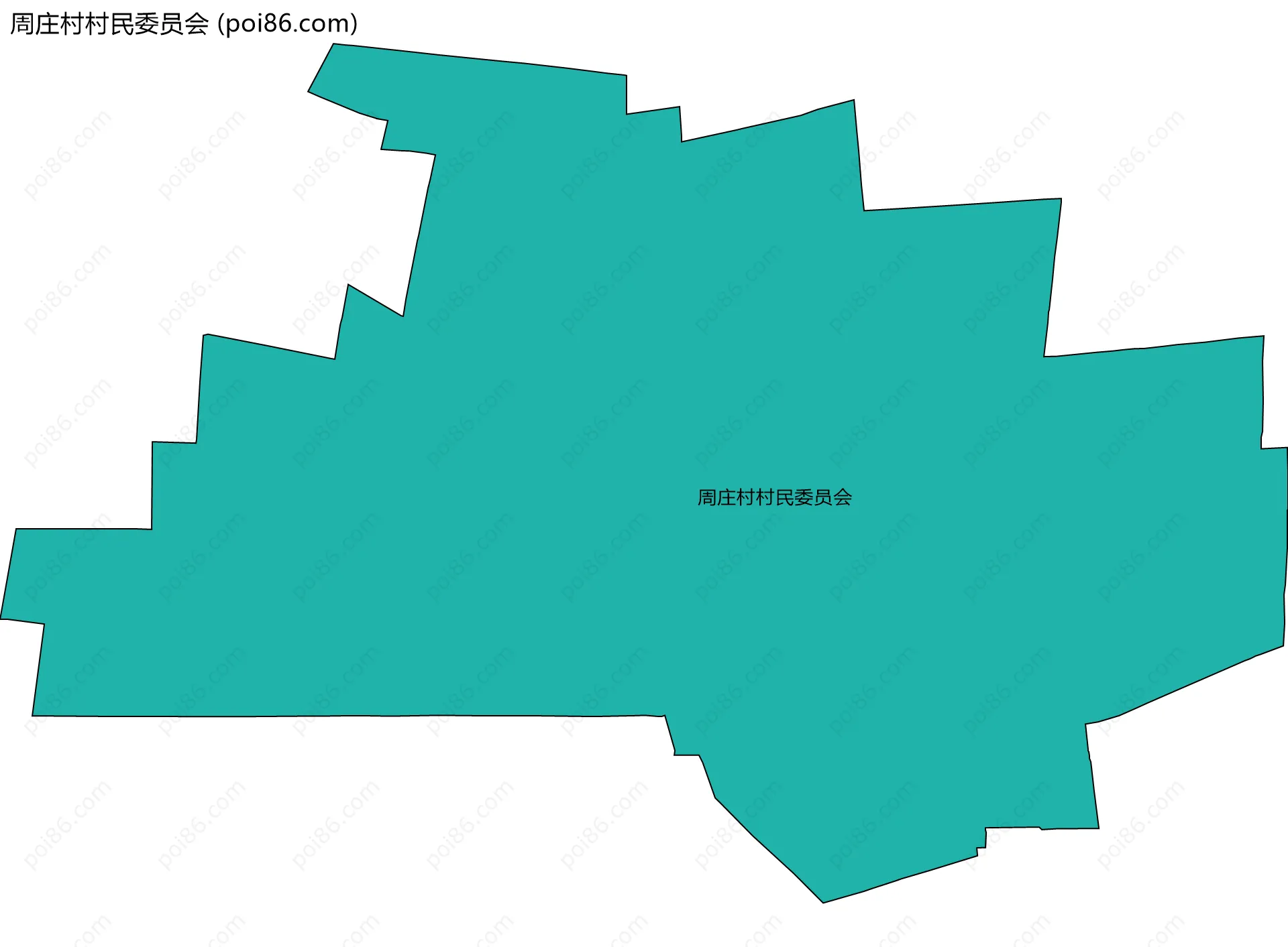 周庄村村民委员会边界地图