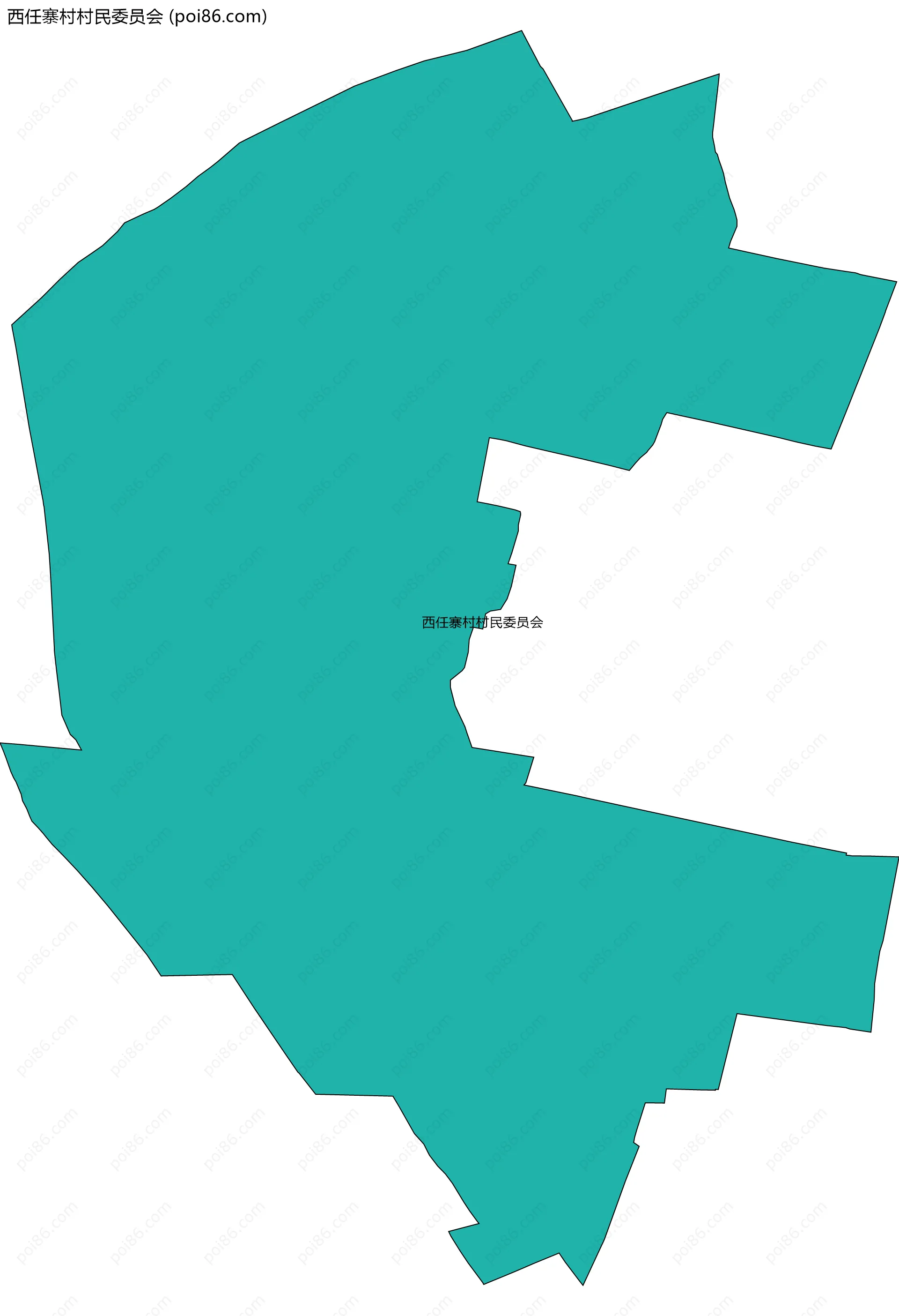 西任寨村村民委员会边界地图