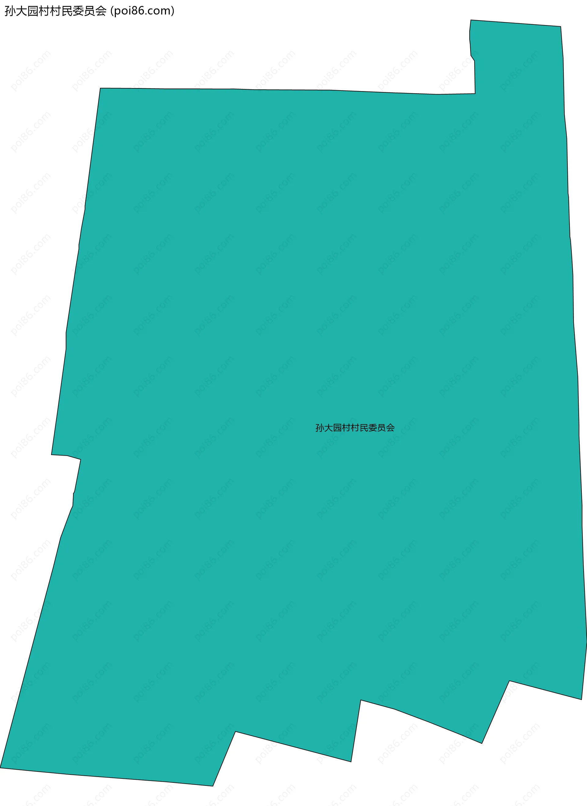 孙大园村村民委员会边界地图