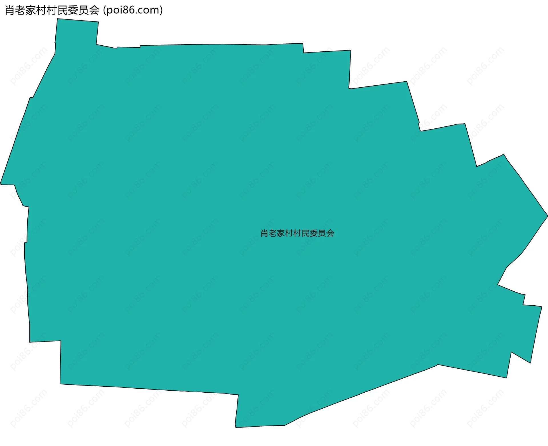 肖老家村村民委员会边界地图
