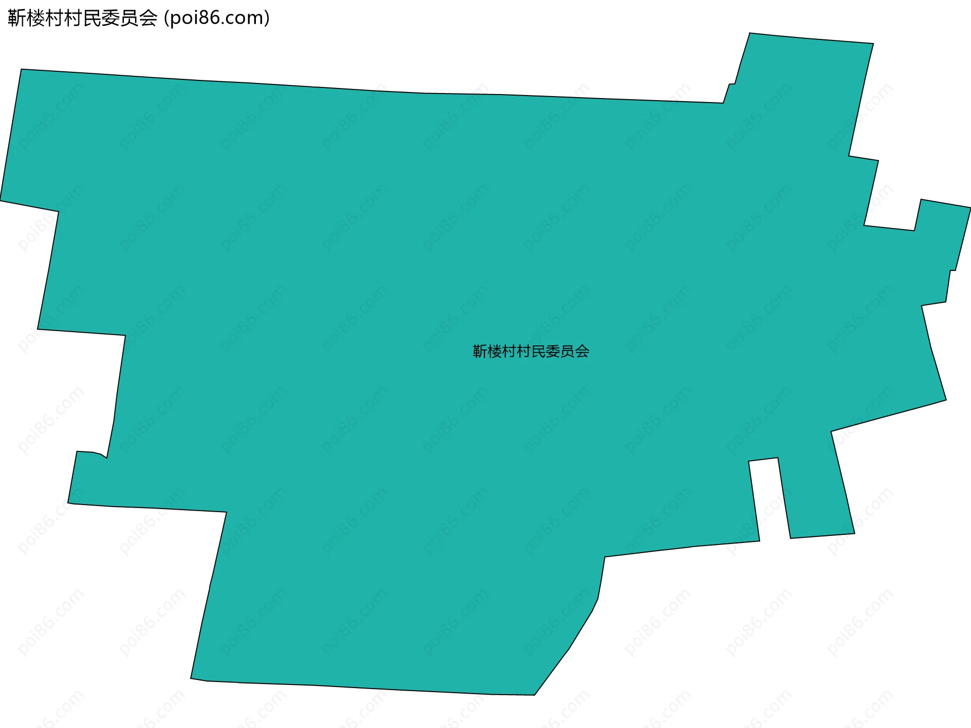 靳楼村村民委员会边界地图
