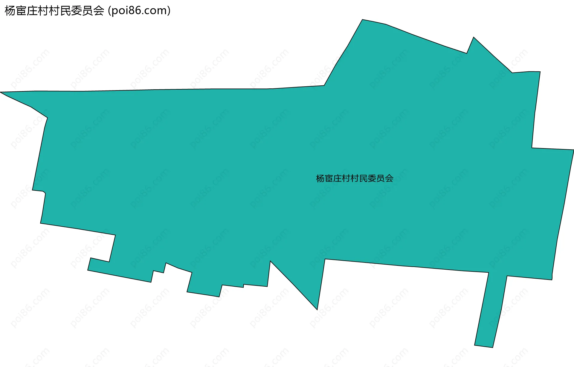 杨宦庄村村民委员会边界地图