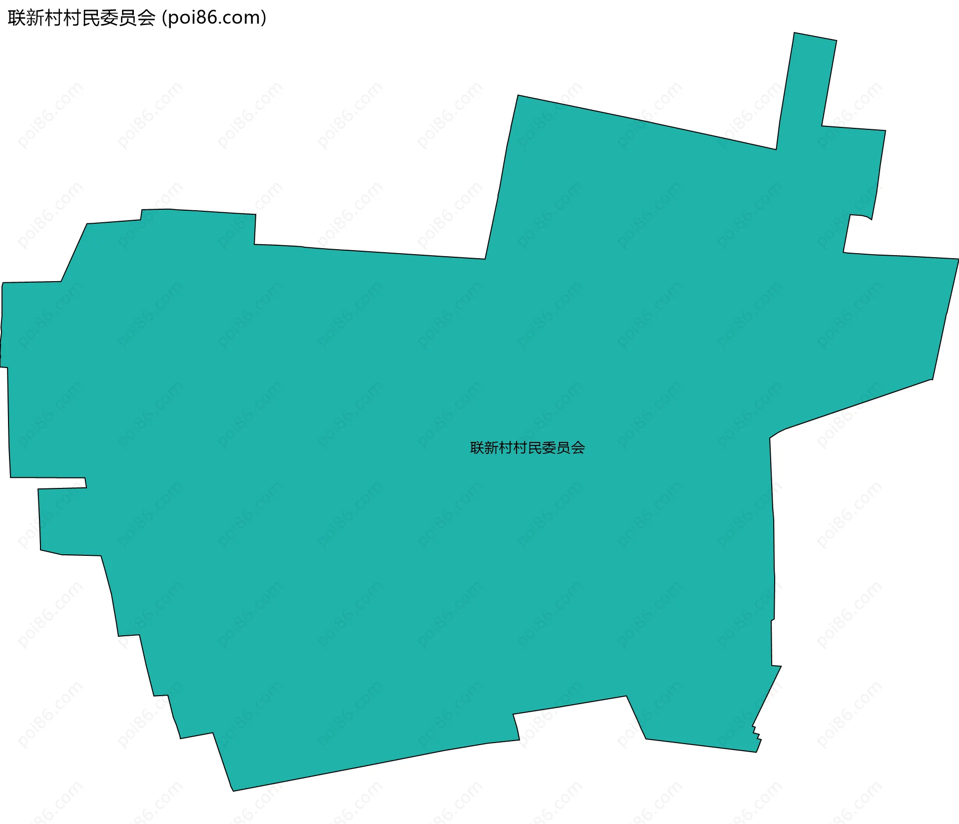 联新村村民委员会边界地图