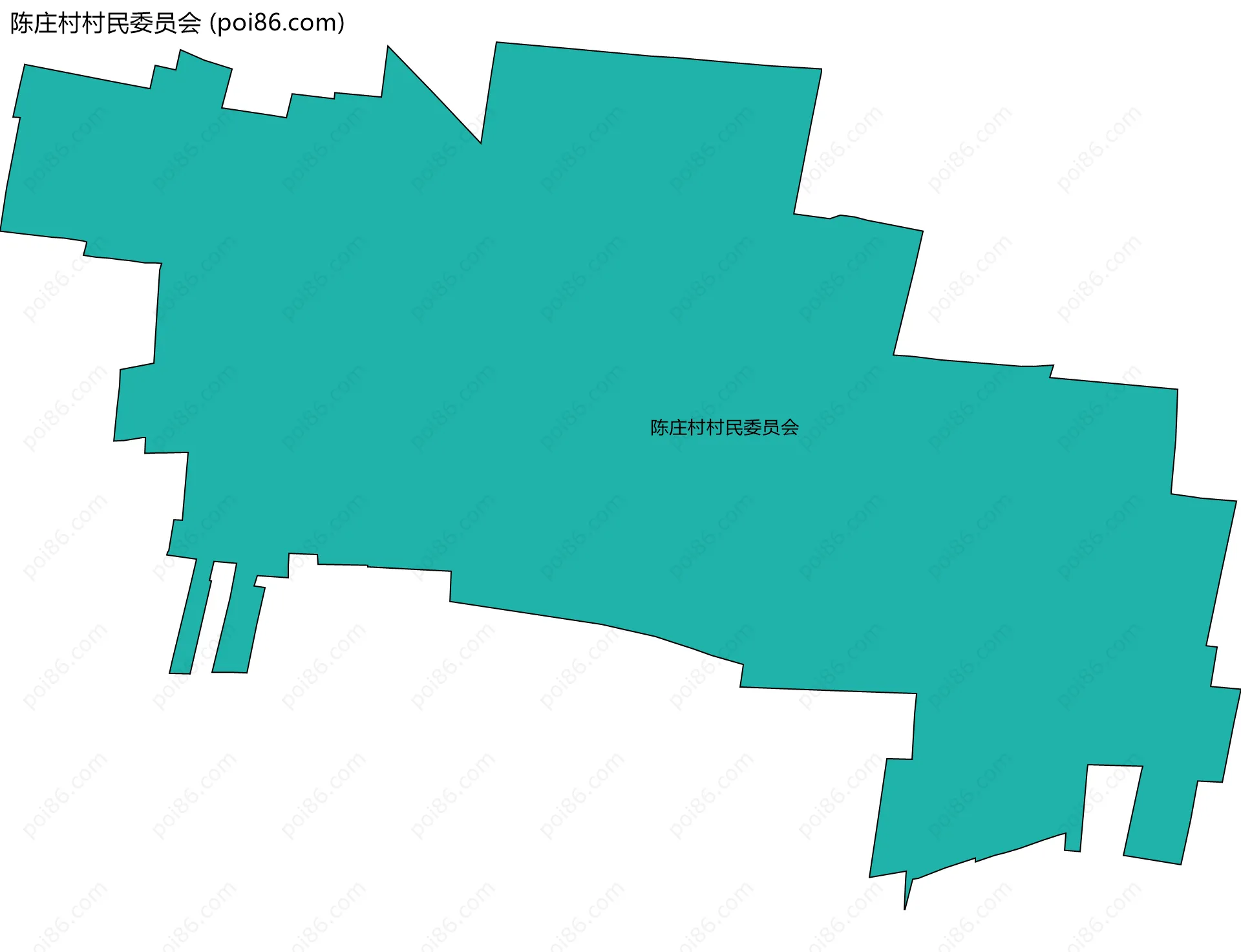 陈庄村村民委员会边界地图