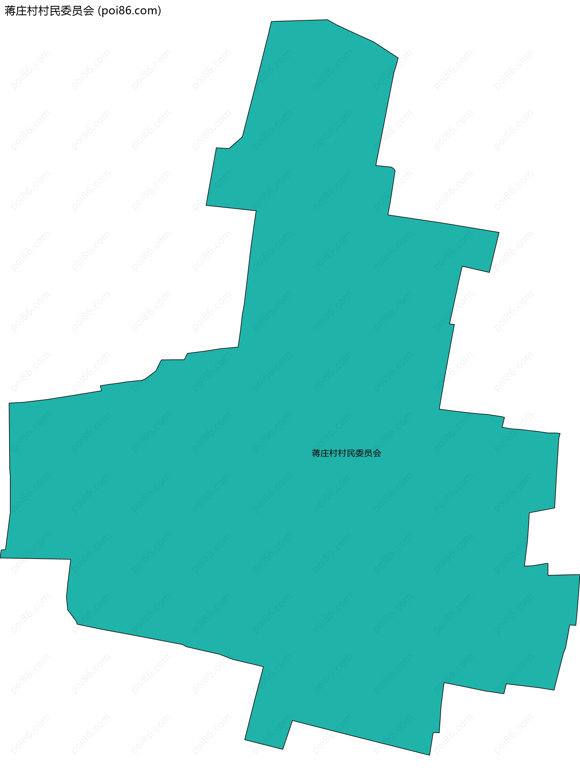 蒋庄村村民委员会边界地图