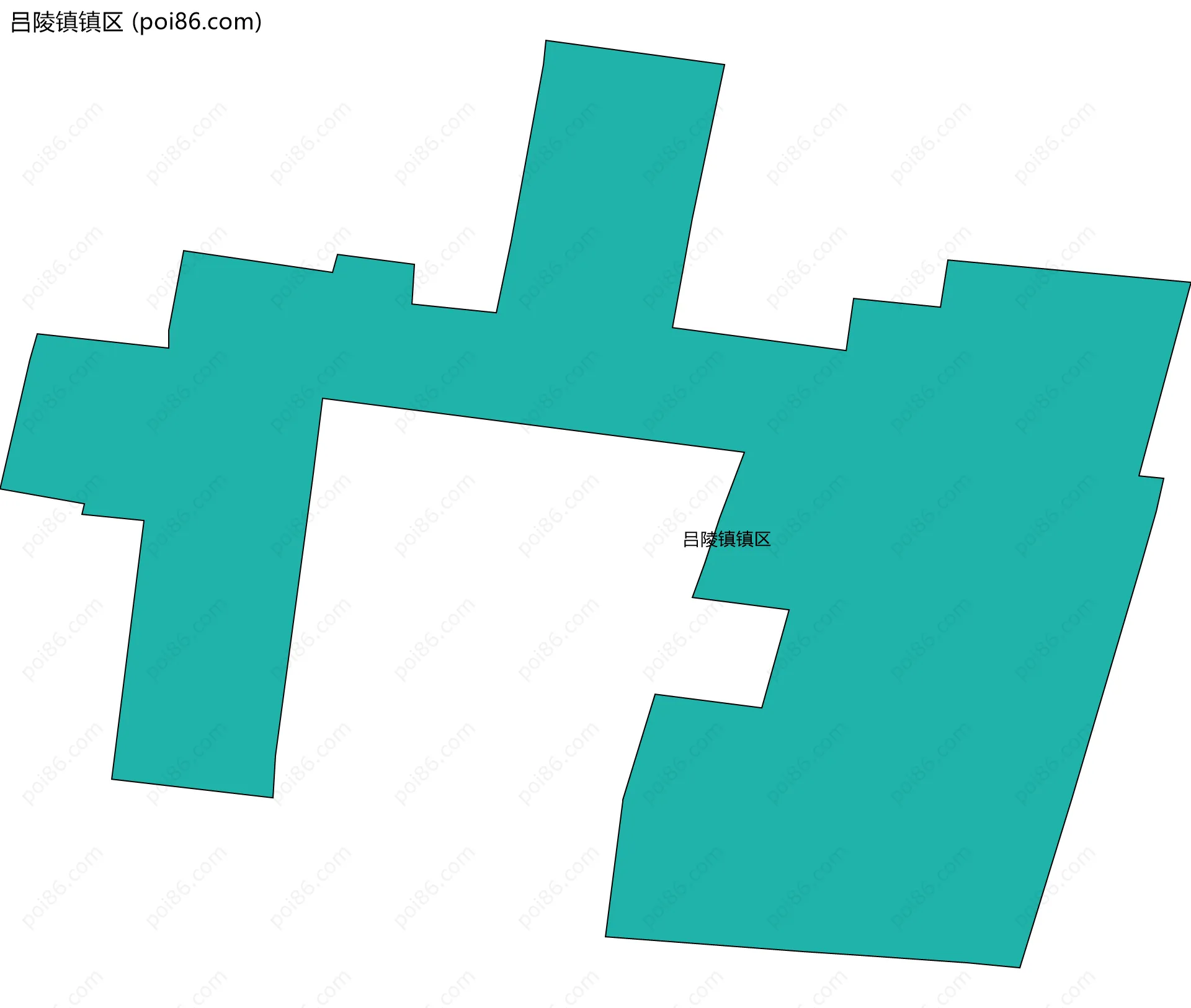 吕陵镇镇区边界地图