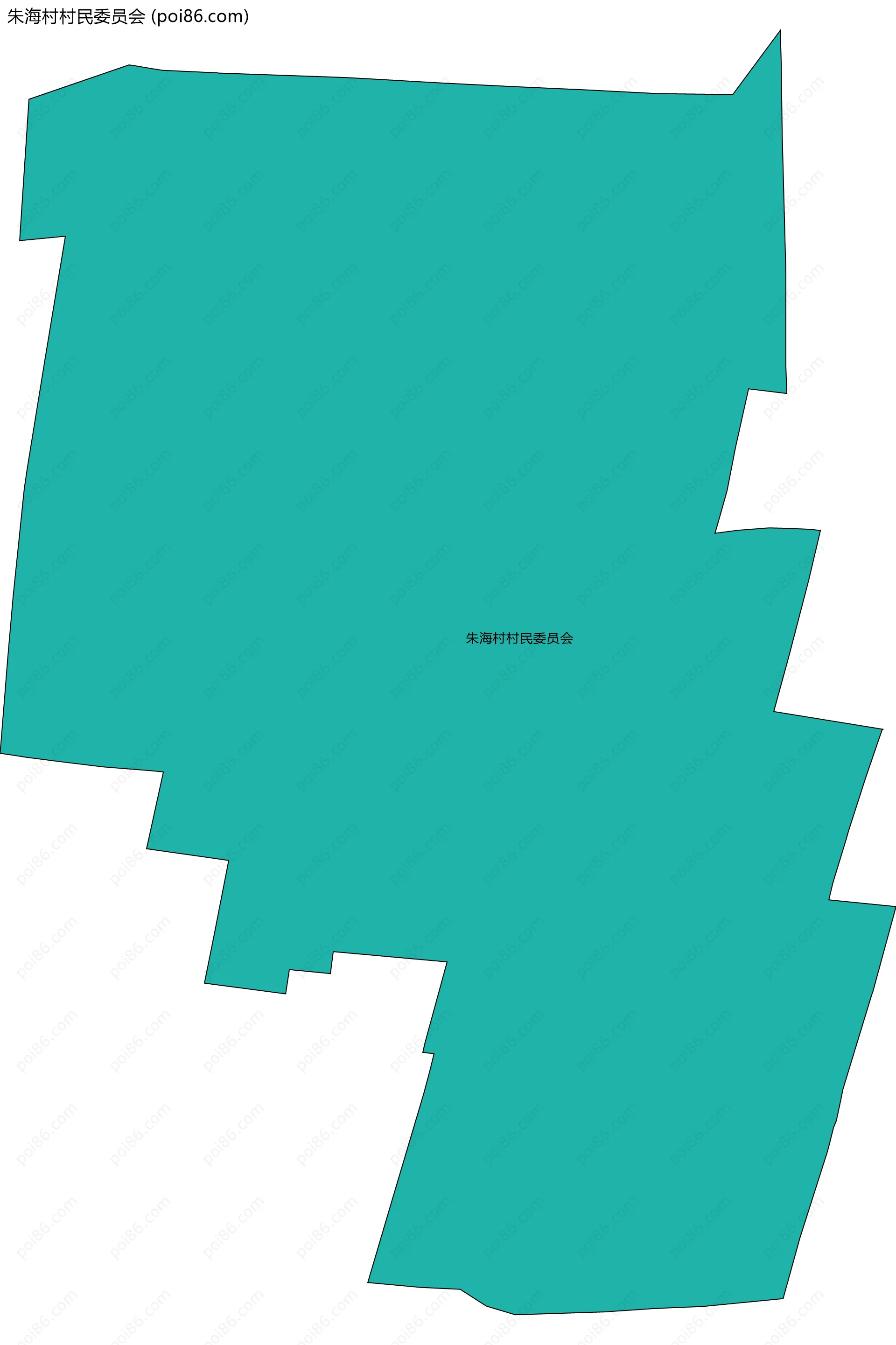 朱海村村民委员会边界地图