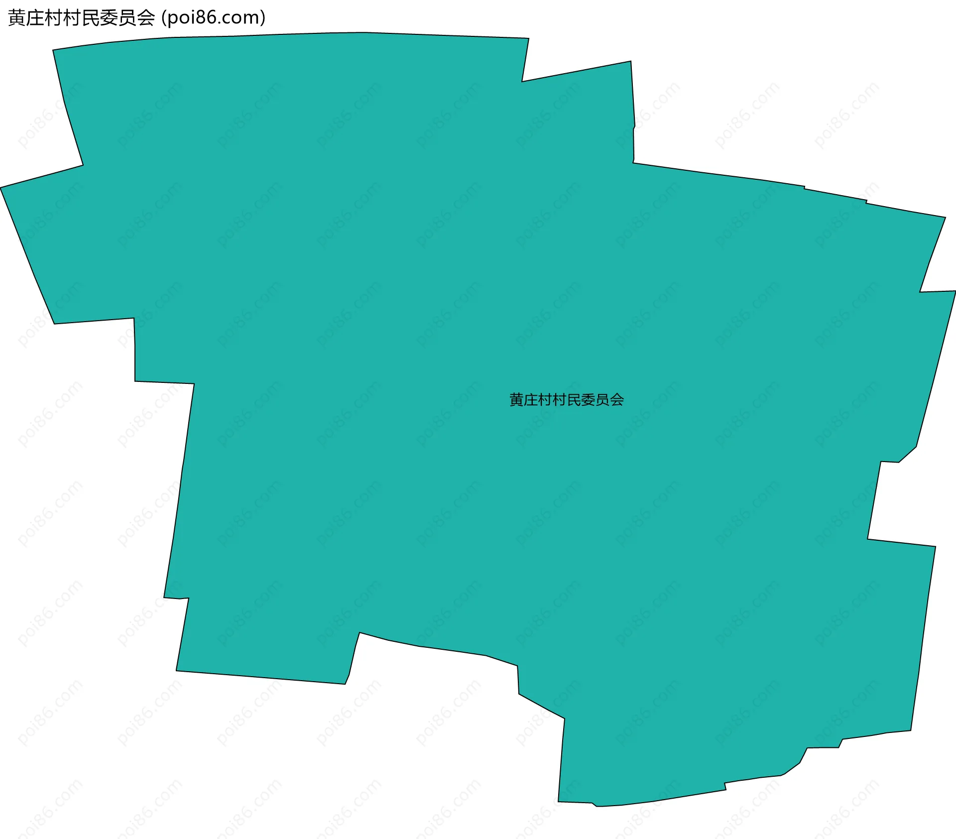 黄庄村村民委员会边界地图