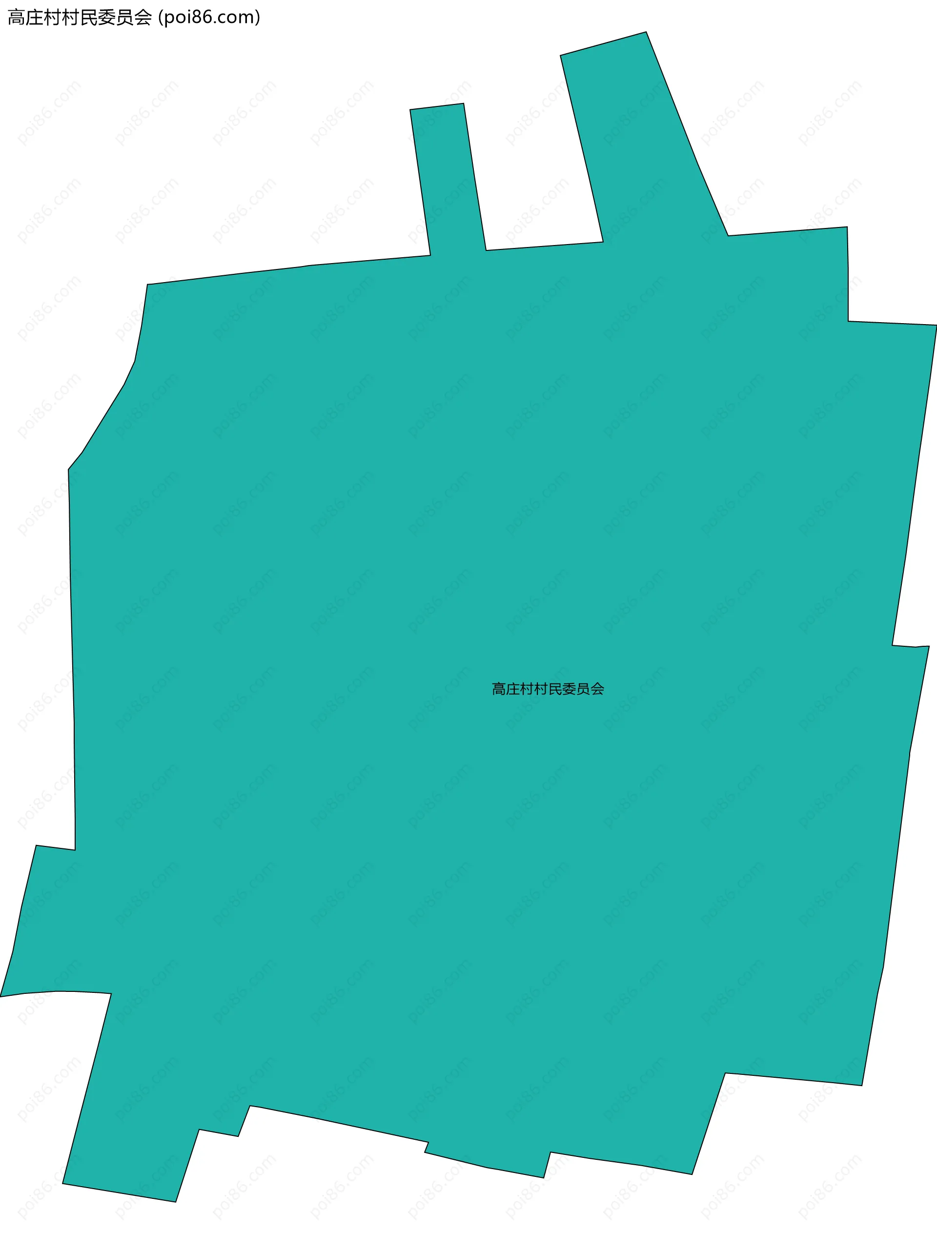 高庄村村民委员会边界地图