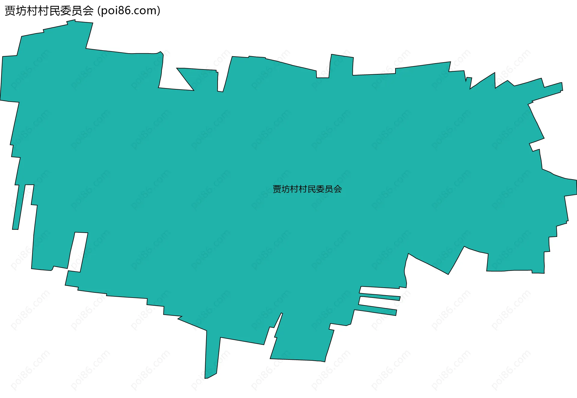 贾坊村村民委员会边界地图