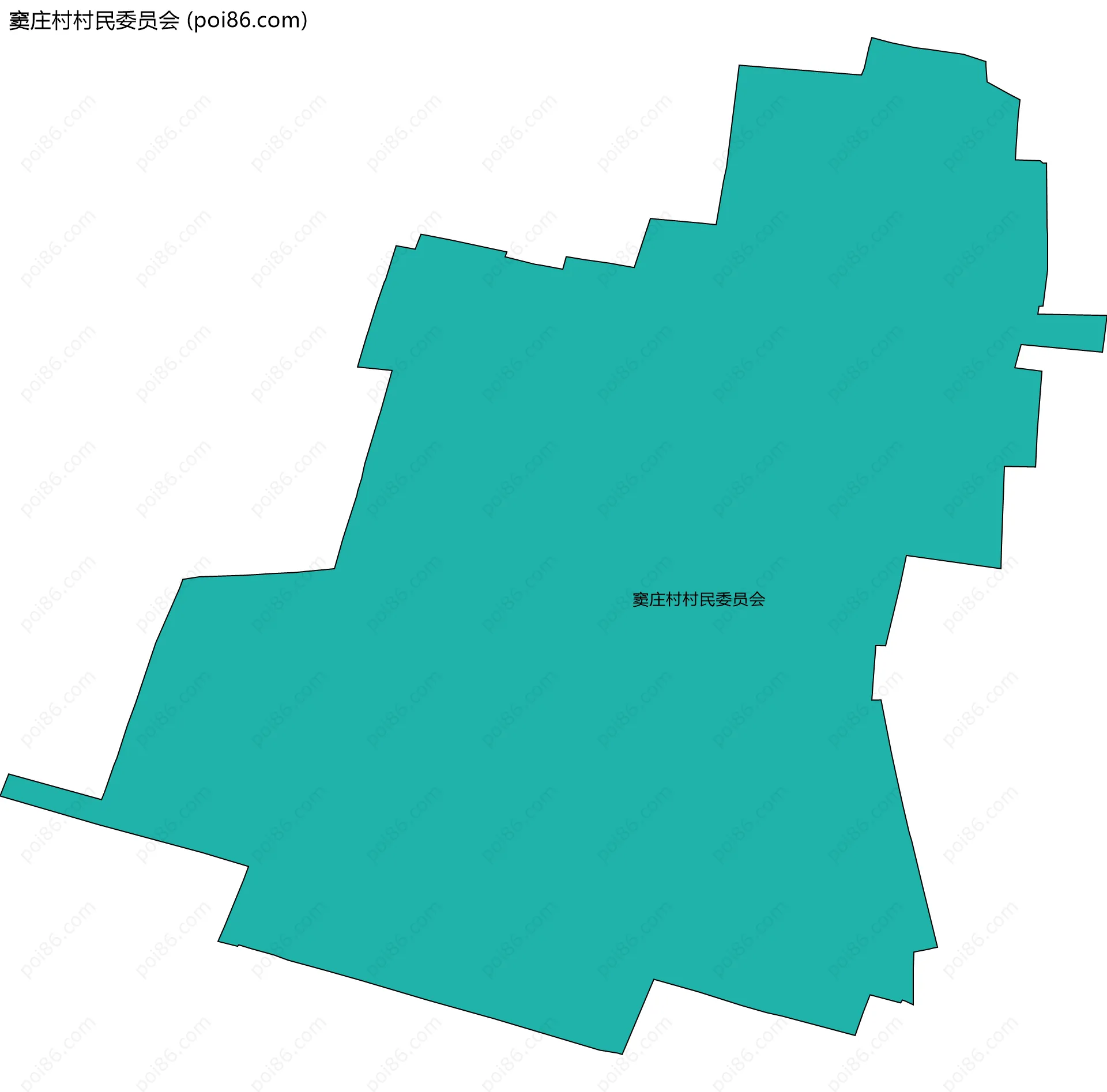 窦庄村村民委员会边界地图