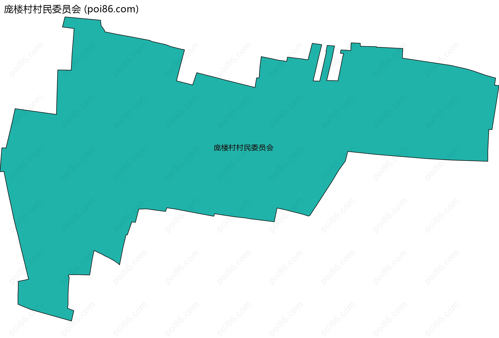 庞楼村村民委员会边界地图