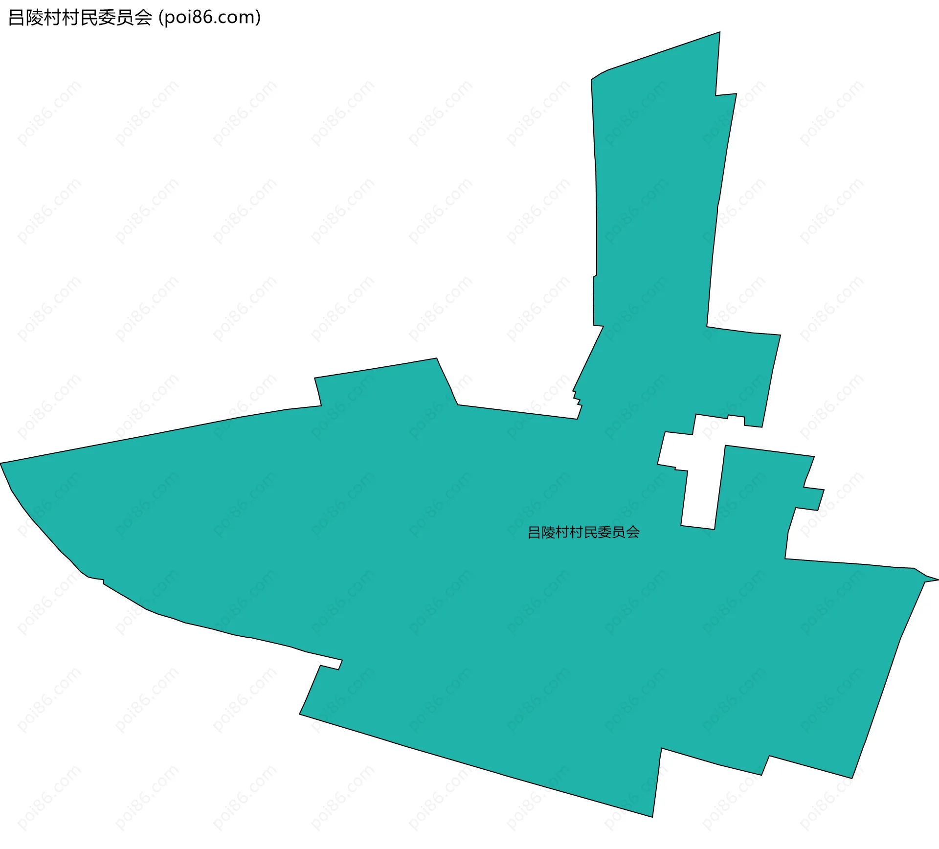 吕陵村村民委员会边界地图