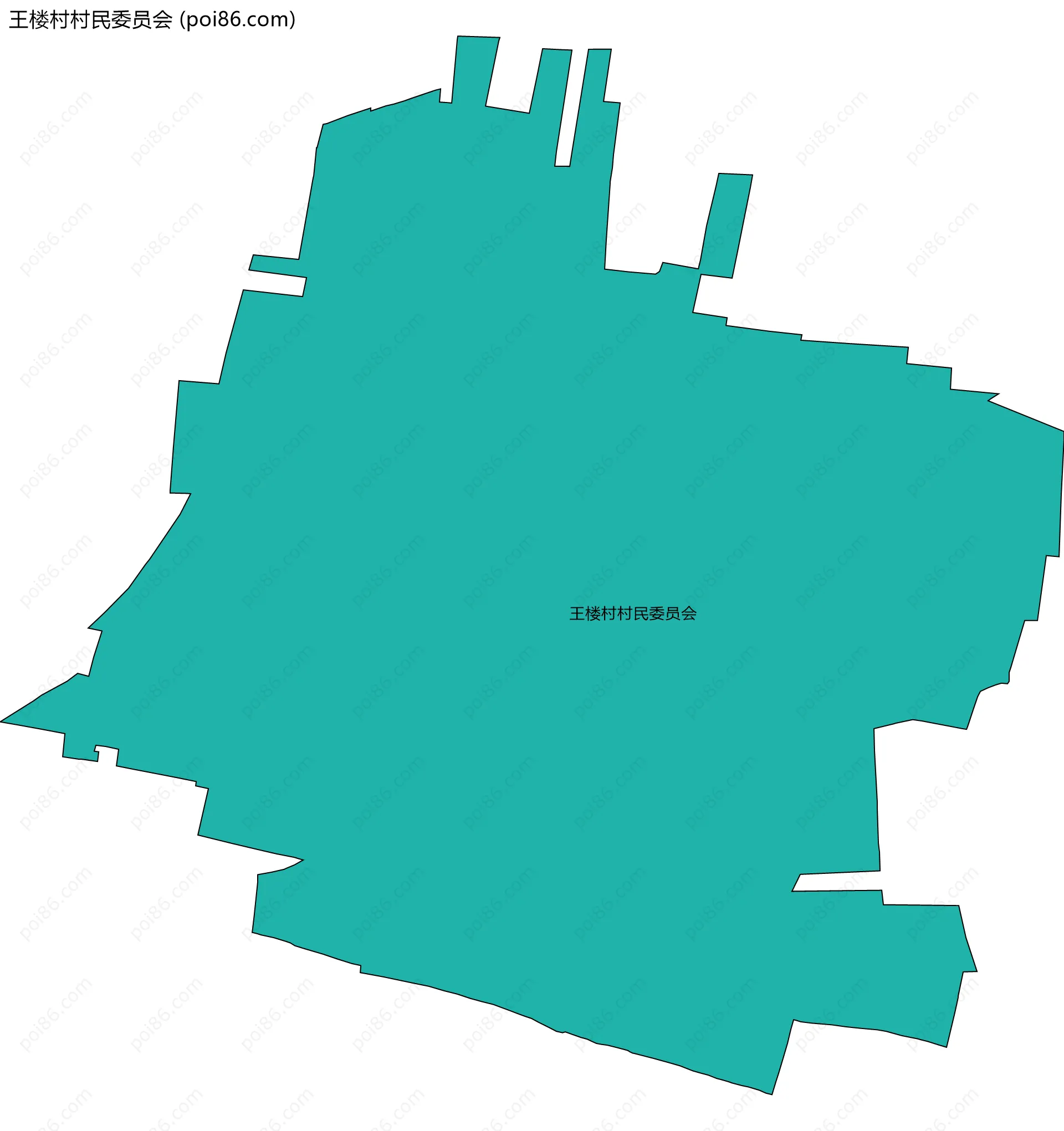 王楼村村民委员会边界地图