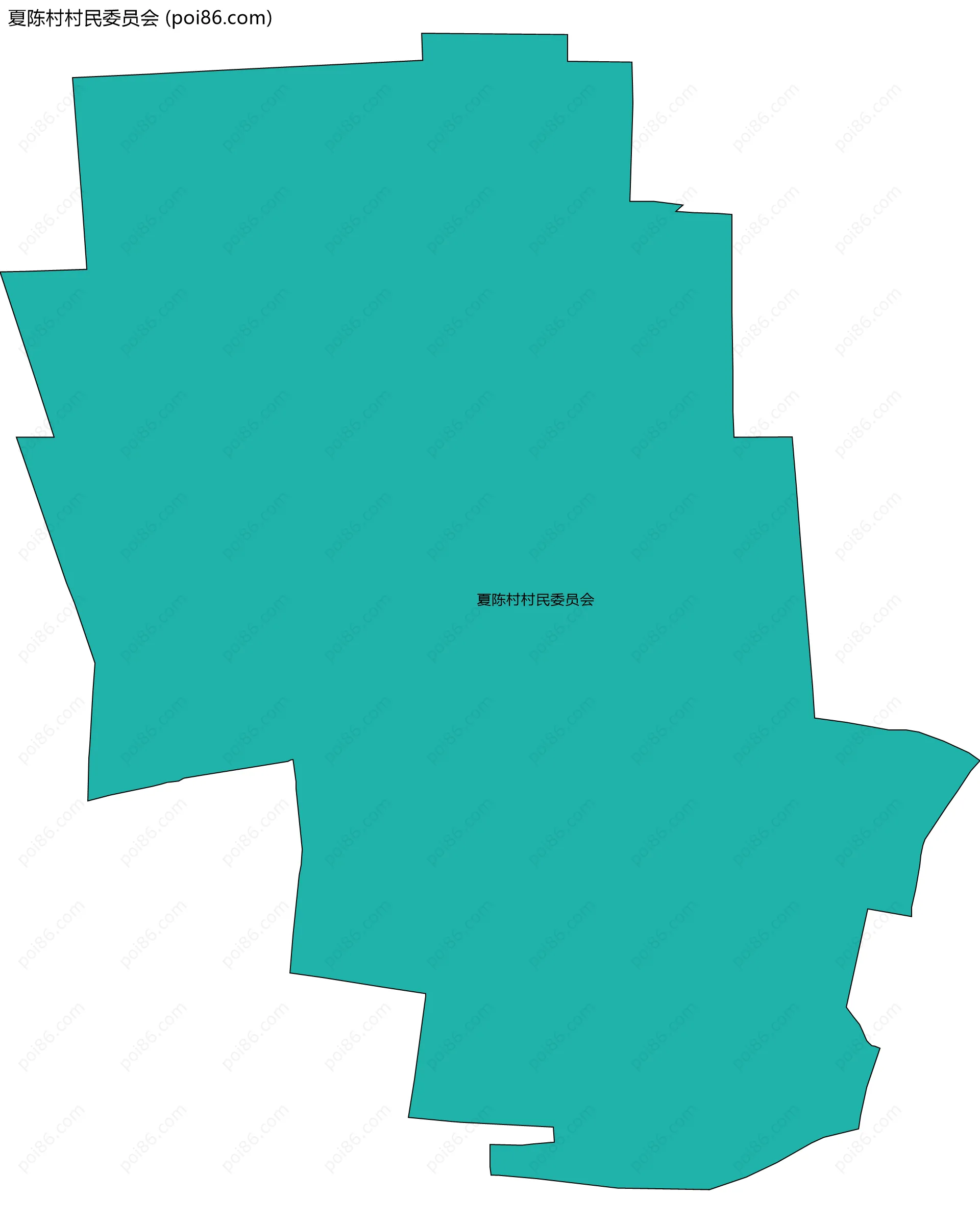 夏陈村村民委员会边界地图